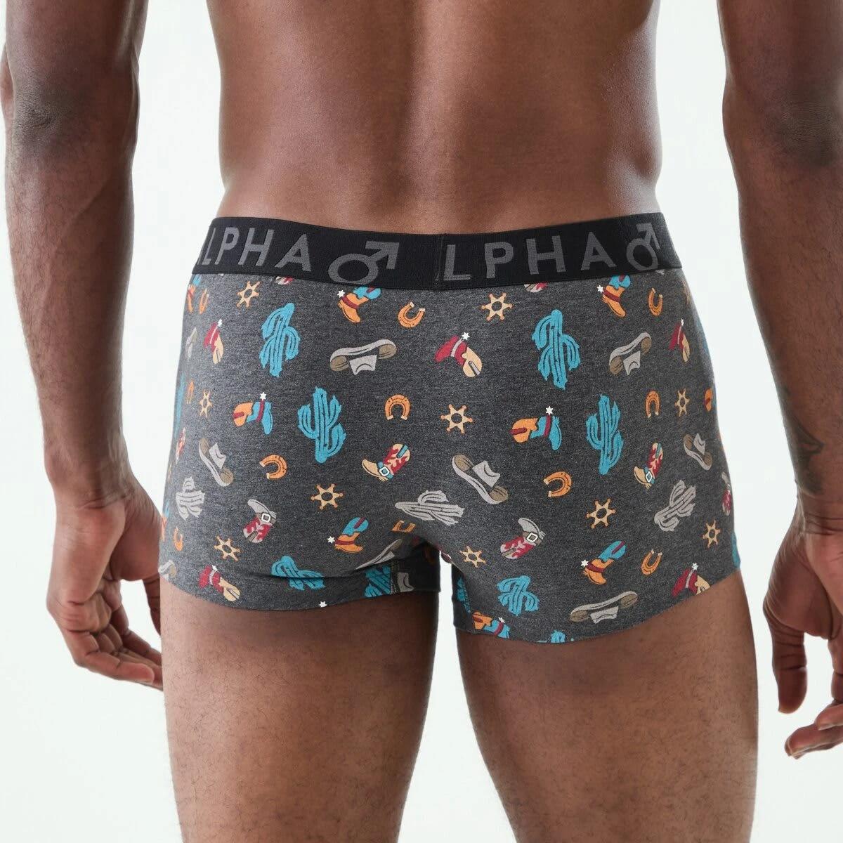 6 3 Pack Fly Front Print Trunks Yee Haw, 6 of 8