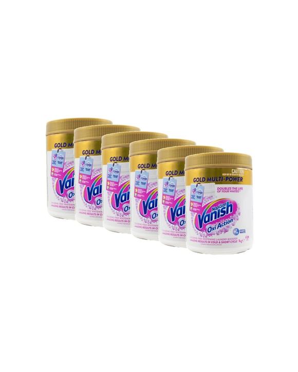 Vanish 6PK Napisan Oxi Action Multi Stain Remover Powder 1kg - White