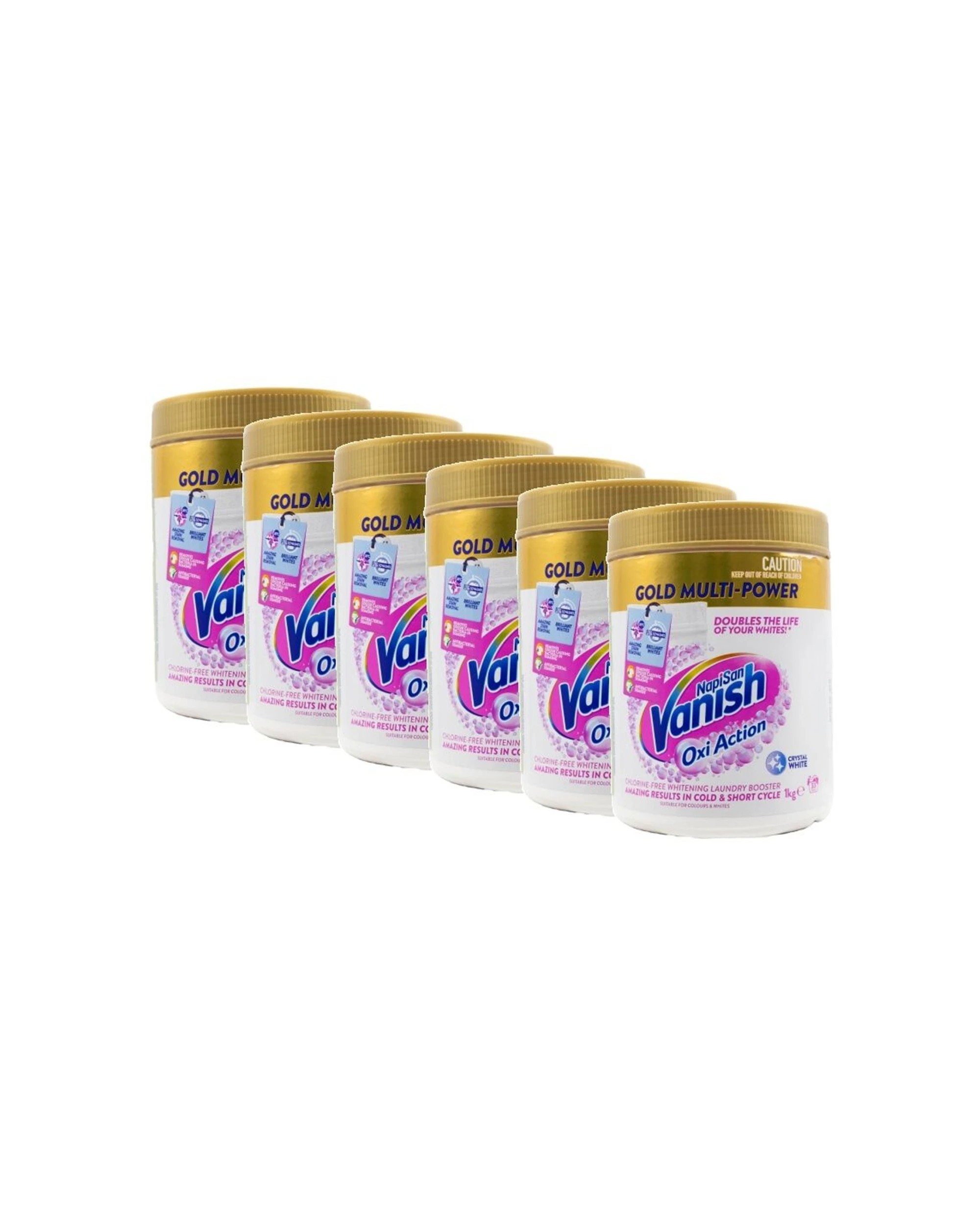 1 Vanish 6PK Napisan Oxi Action Multi Stain Remover Powder 1kg - White, 1 of 4