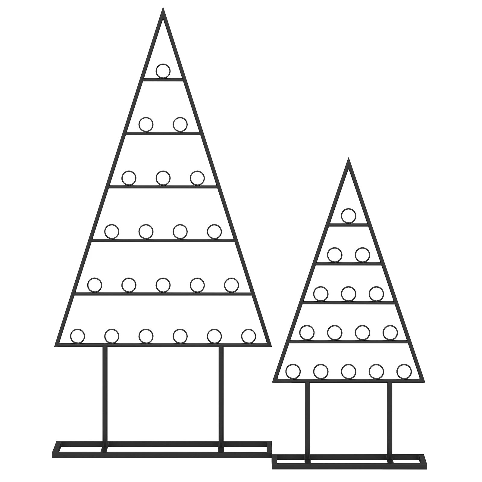 1 Costway 2pcs Christmas Tree Photo Card Holders Display Stand w/36 Round Clips, 1 of 7