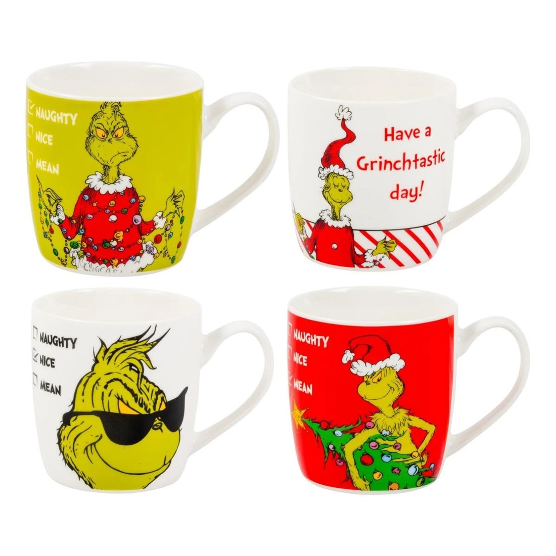 1 Set of 4 The Grinch Mugs, 1 of 5