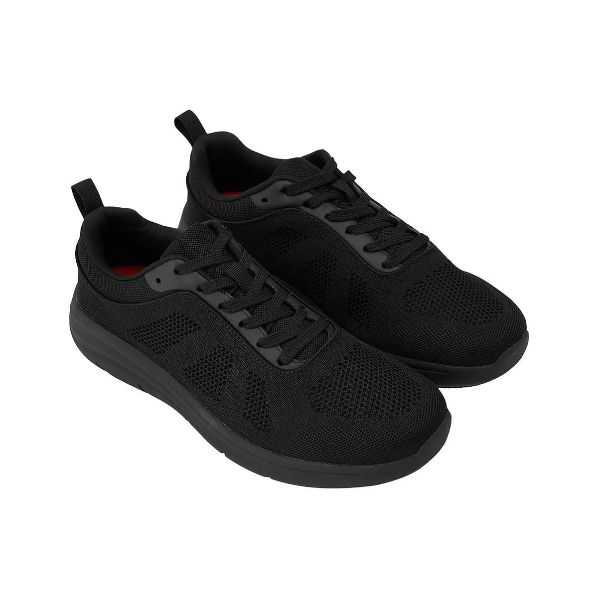 4 Slip Resistant Lace Up Sneakers Black, 4 of 5