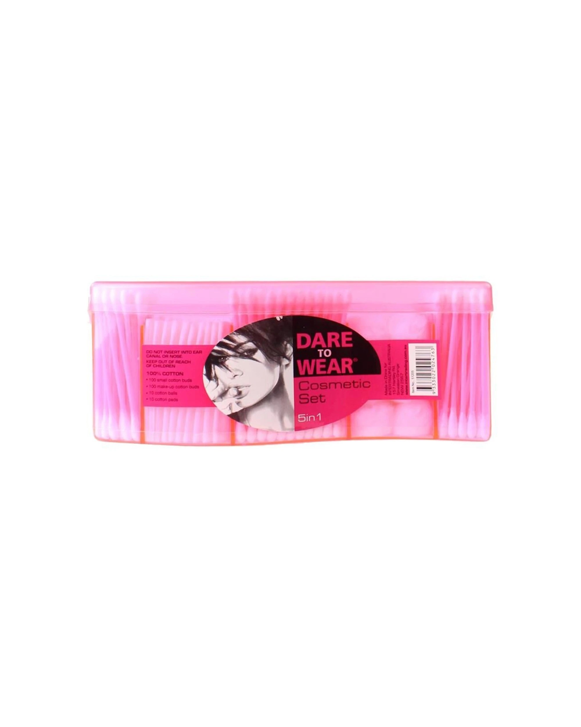 2 Dare To Wear 12PK 5-in-1 Cotton Cosmetic Makeup Removing Beauty Care Set - Pink, 2 of 3