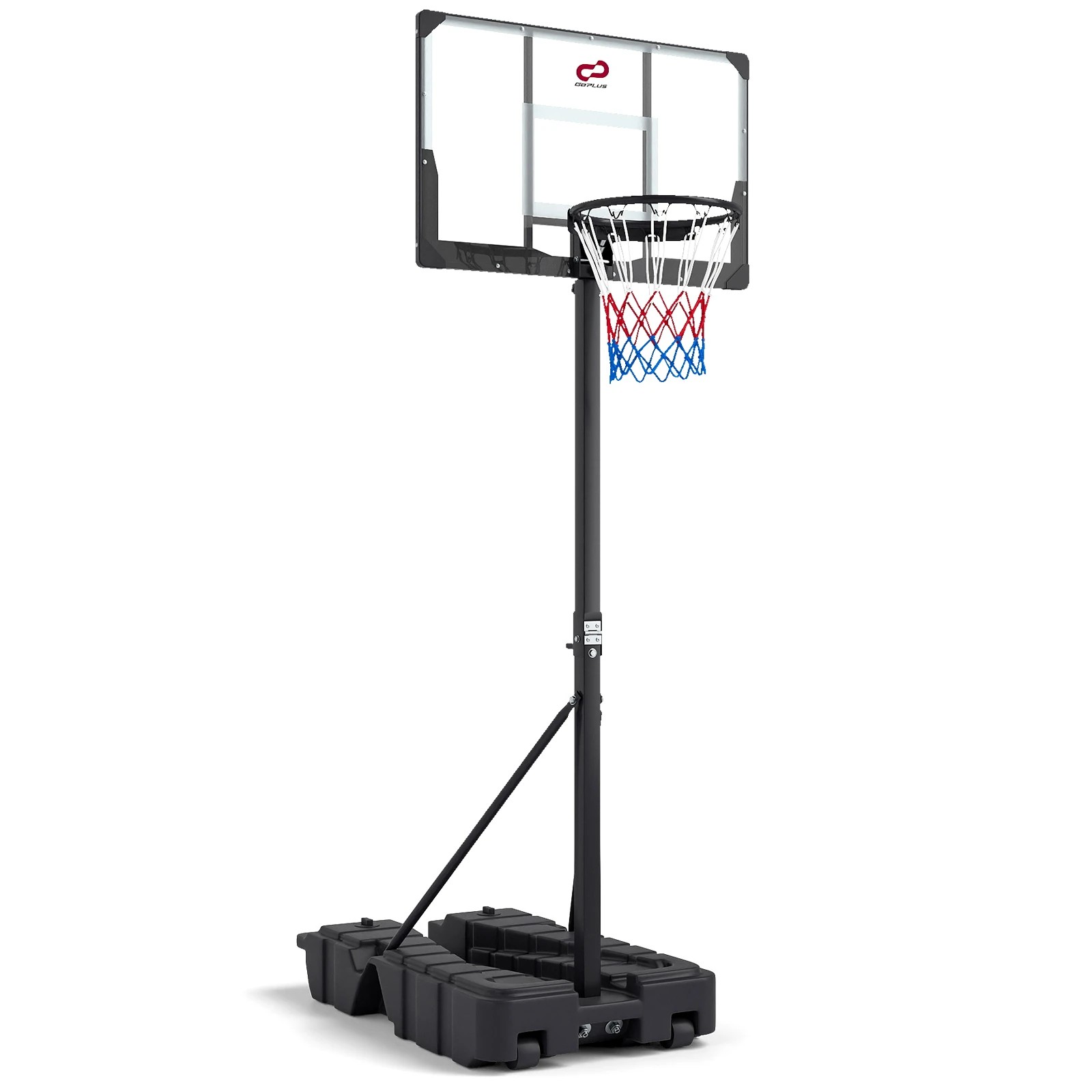 1 Costway 3.05m Foldable Basketball Hoop Stepless Adjustable Basketball Goal System, 1 of 1
