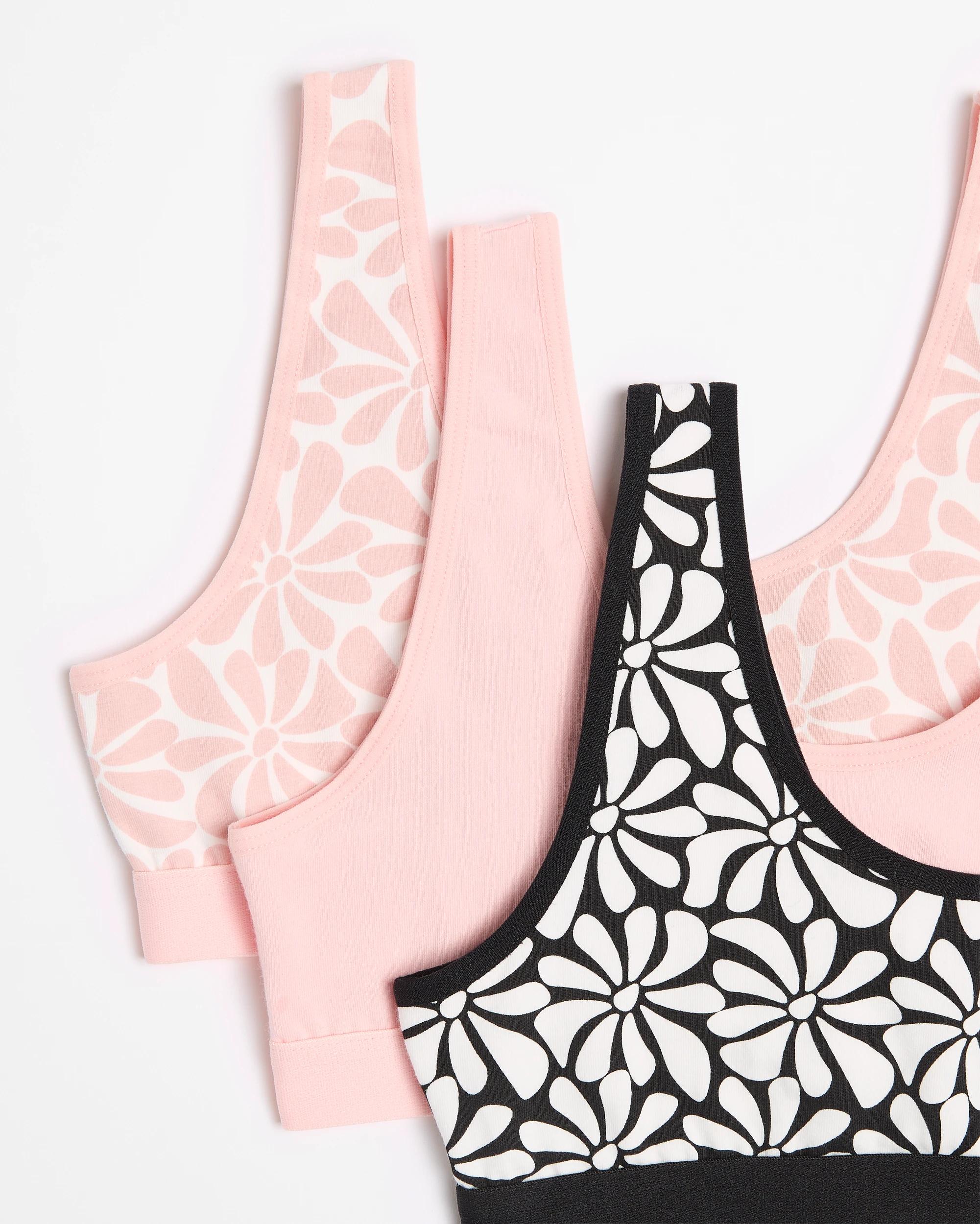 2 Older Girls Scoop Crop Tops 3 Pack - Maxx FUNKY FLOWER, 2 of 2