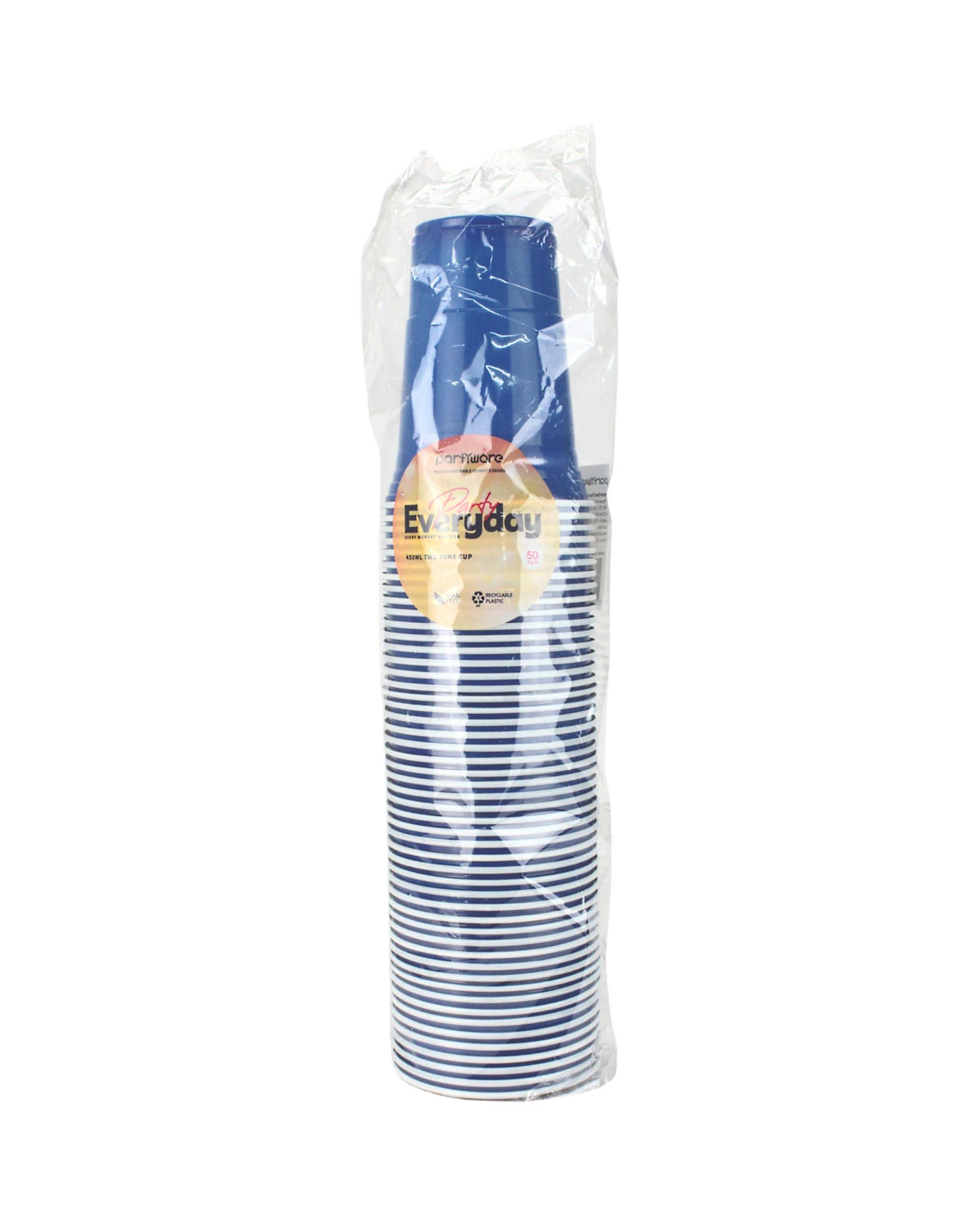 2 Partyware Everyday Party Royal Blue American Cups 450ml Pack of 50 - Blue, 2 of 3