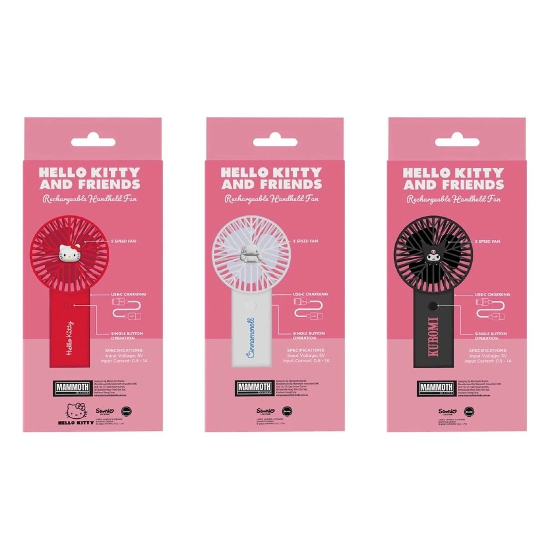 5 Hello Kitty and Friends Rechargeable Handheld Fan - Assorted, 5 of 5