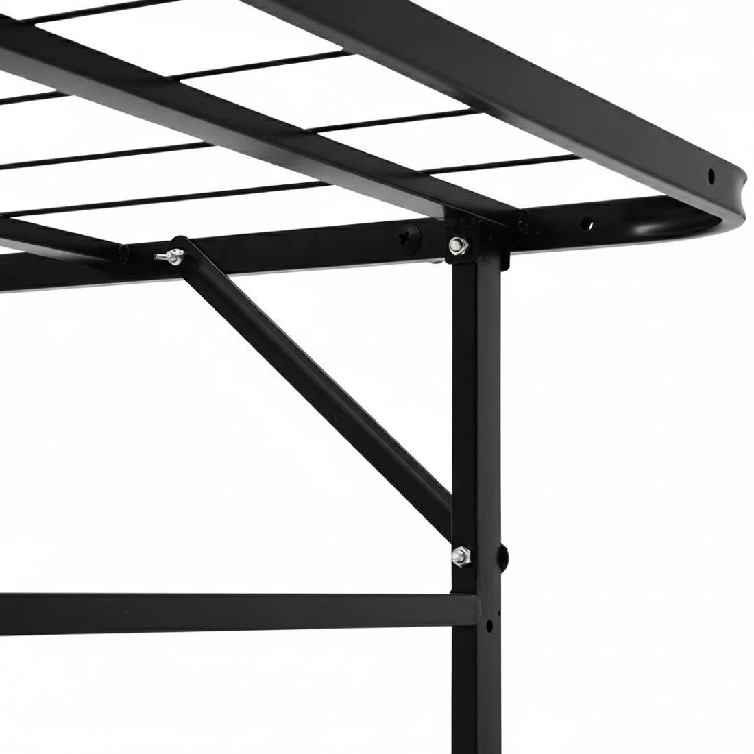 6 Artiss Folding Bed Frame Metal Base - Black, 6 of 8