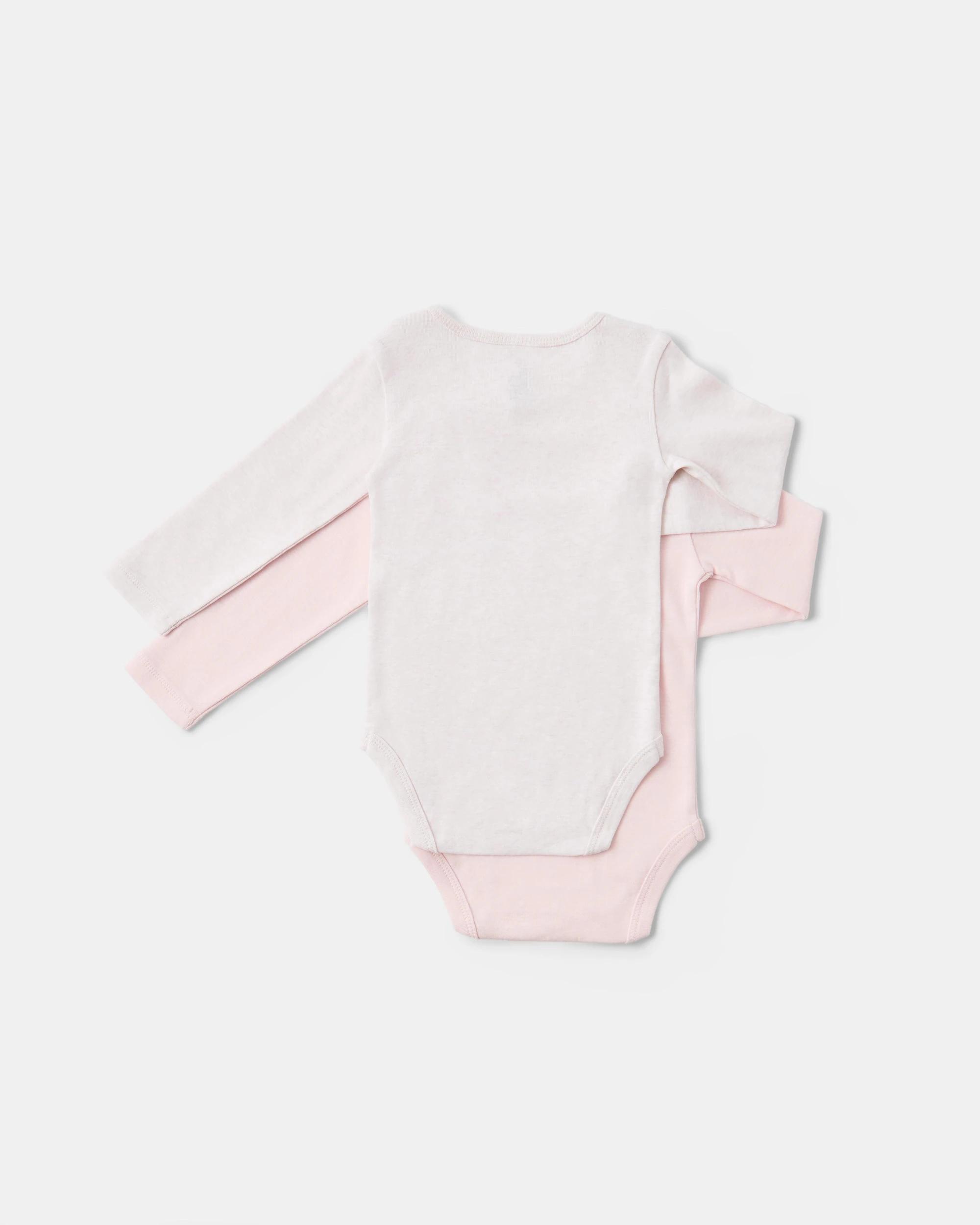 2 2 Pack Long Sleeve Bodysuits Pnk Pck, 2 of 6