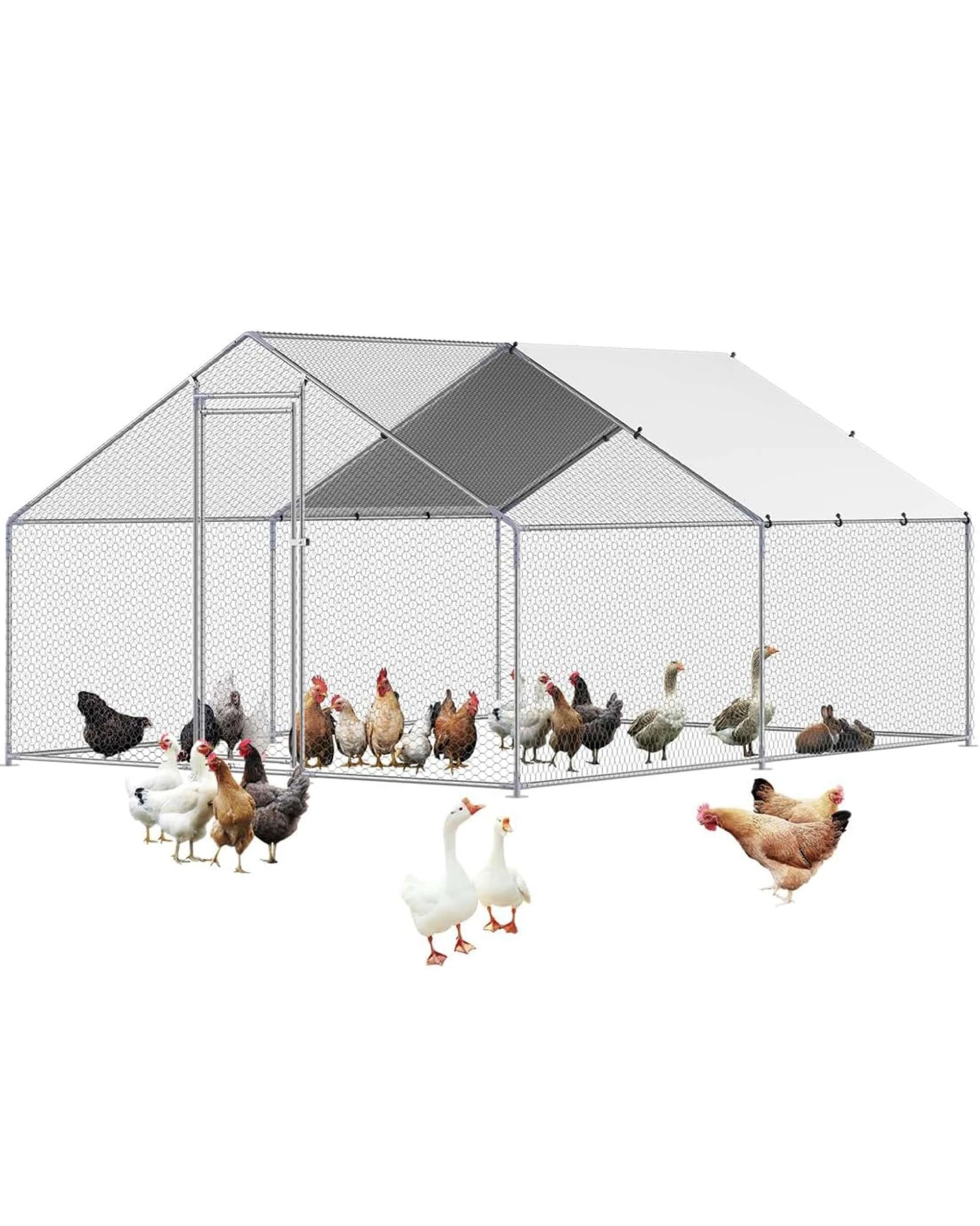1 Advwin Walk In Chicken Coop Run Cage, 1 of 8