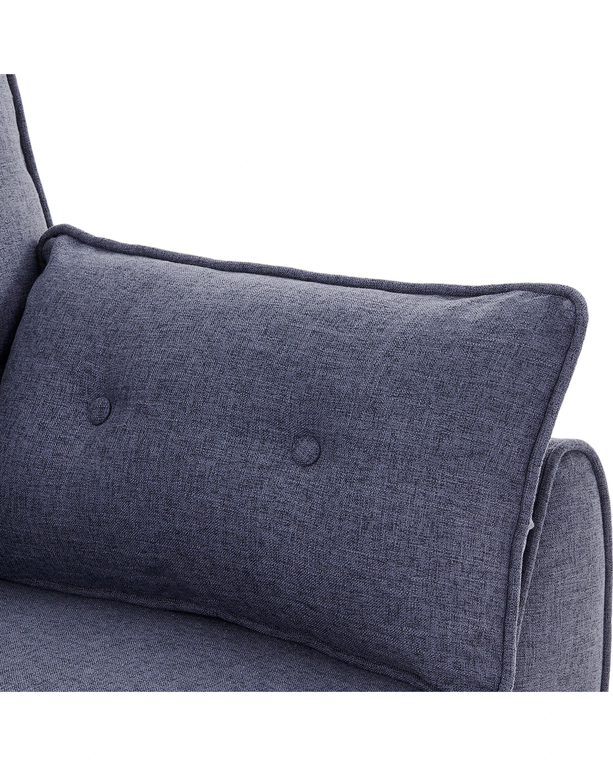 5 Sarantino 3 Seater Modular Linen Fabric Wood Sofa Bed Couch- Dark Grey, 5 of 10