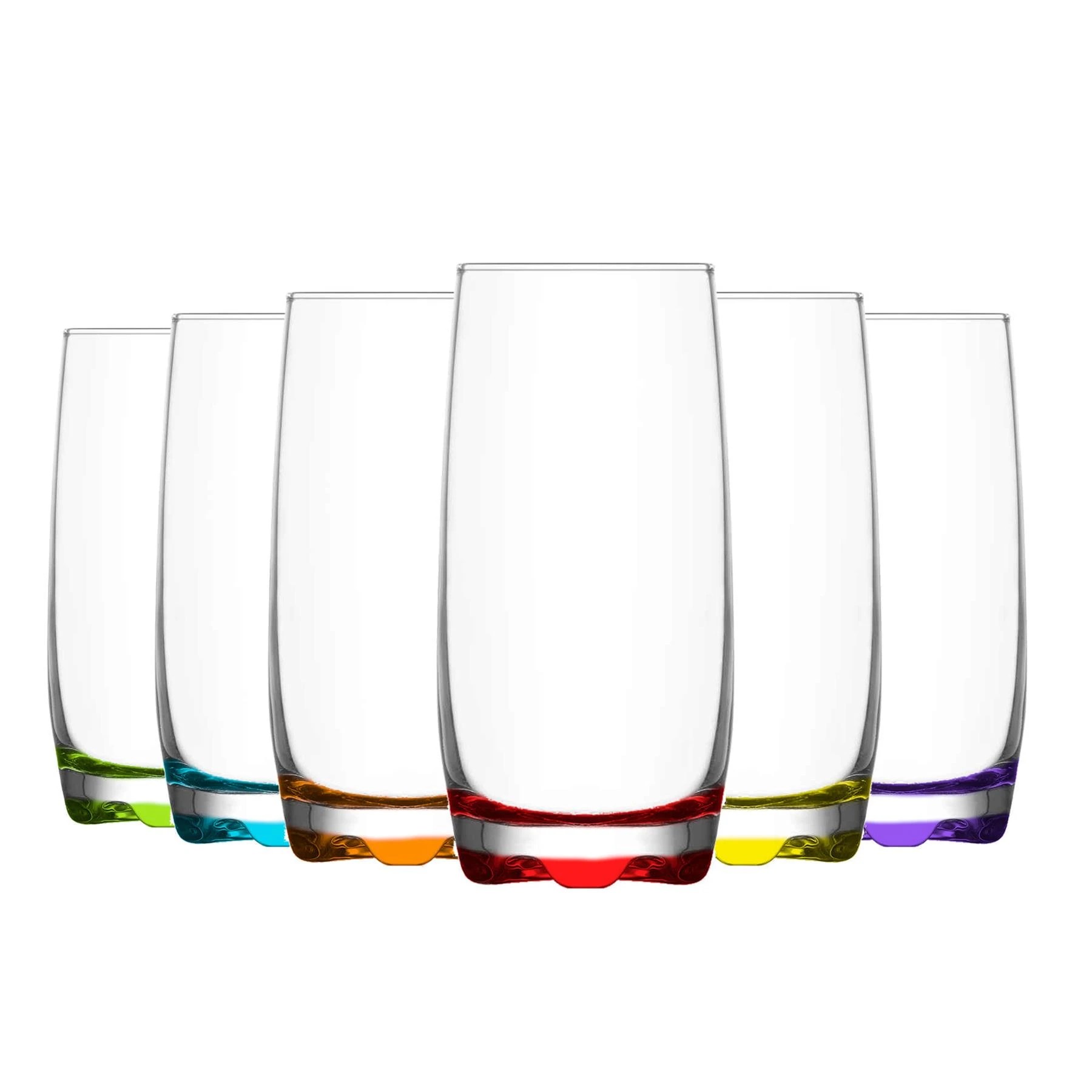 1 LAV Adora Highball Cocktail Glasses - 390ml - Pack of 6 Glasses - Multi, 1 of 6