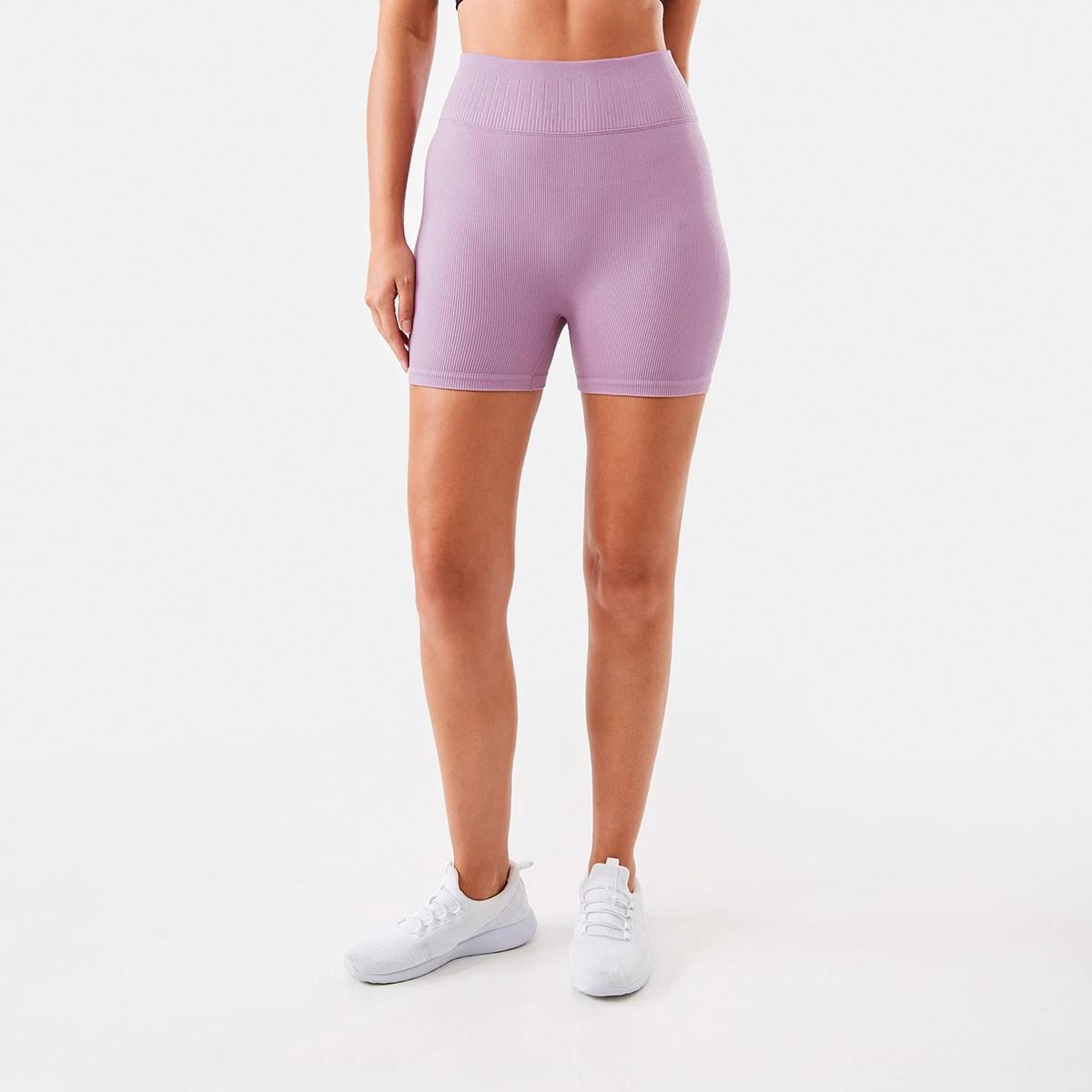 6 Active Womens Seamfree Rib Bike Shorts Calm Purp, 6 of 6
