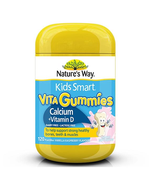 Nature's Way 120pc Kids Smart Vita Gummies Calcium & Vitamin D Pastilles Supplement