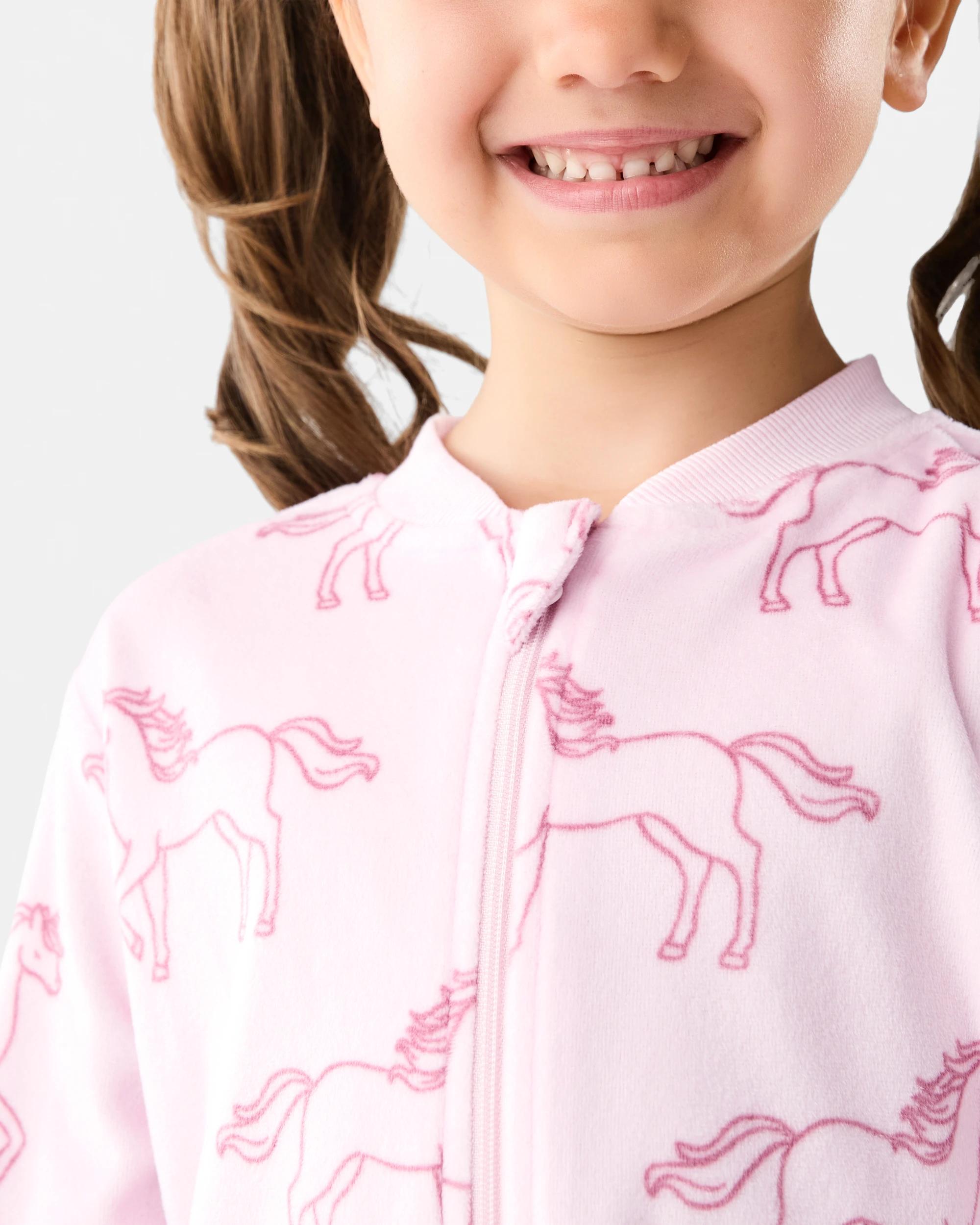 5 Fleece All-in-One Sleepsuit Pnk Unicrn, 5 of 8