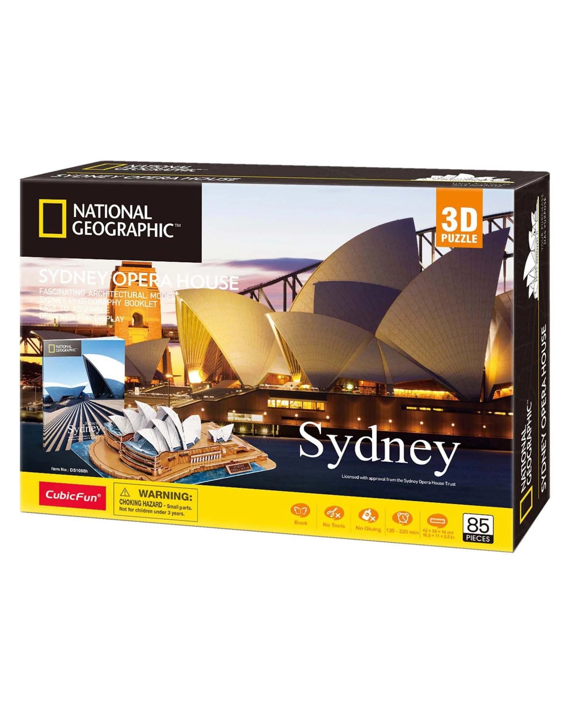 2 CubicFun National Geographic Sydney Opera House 85 Piece 3D Puzzle Model Kit, 2 of 4