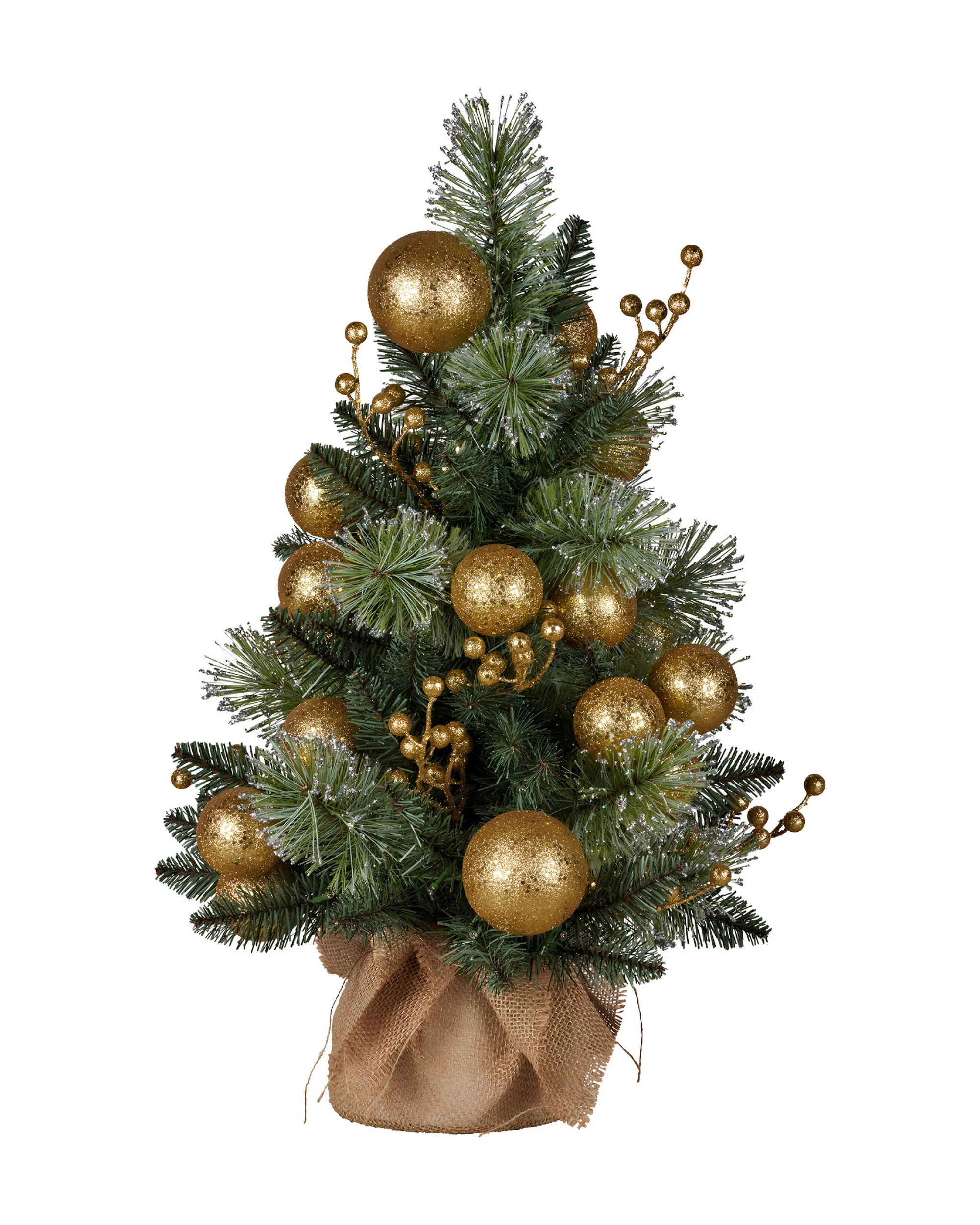 3 Christabelle 61cm Battery-operated Christmas Tree Warm Lights Led Table Top Gold, 3 of 7