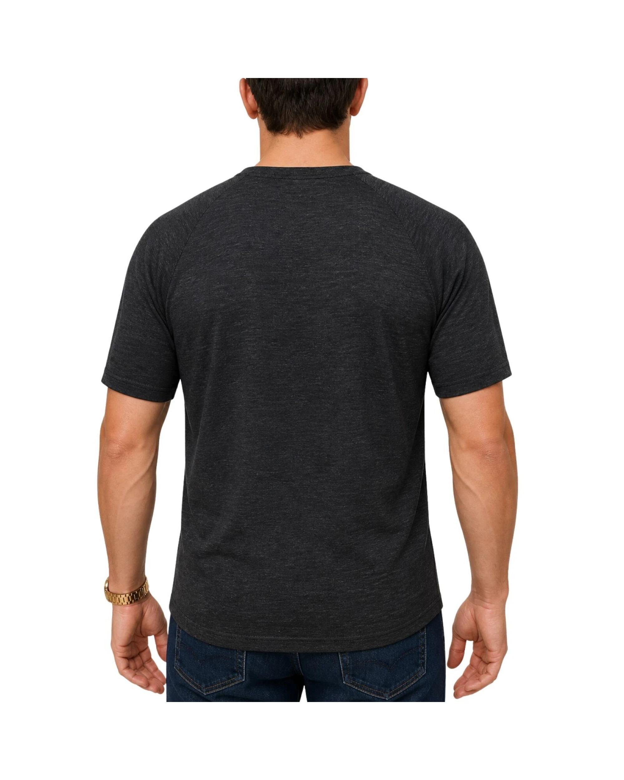 2 BR Home Mens Merino Wool Blend Short Sleeve Thermal Top in Black XXL BLACK, 2 of 4