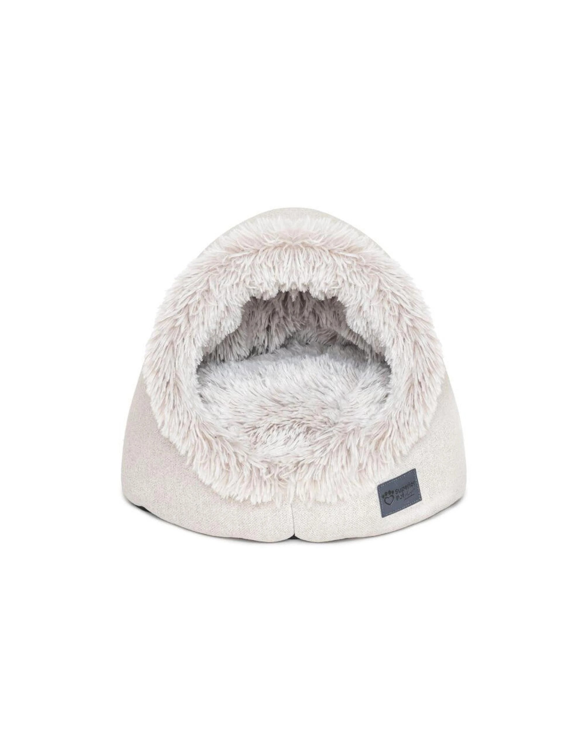 1 Superior Pet Calming Pet Dome for Cats & Small Dogs Aspen Faux Fur - White, 1 of 8