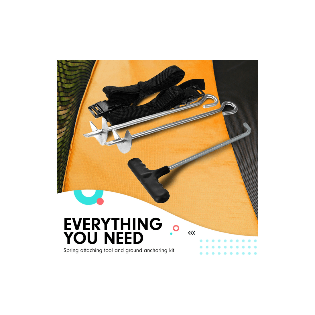 3 Kahuna 6 ft x 9 ft Rectangular Outdoor Trampoline - Orange
 - orange, 3 of 10