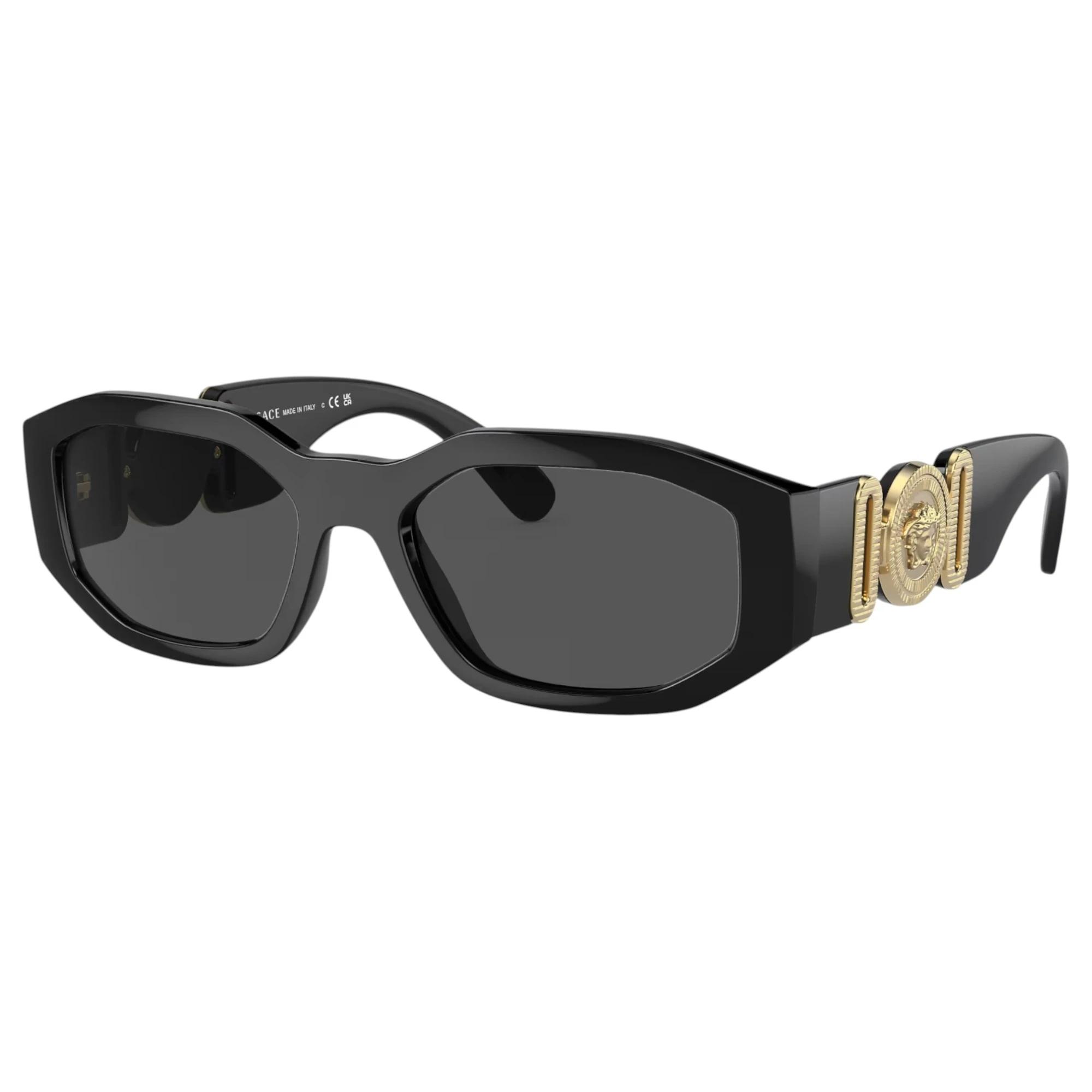 1 Versace Womens Sunglasses Ve4361 Biggie Sunnies BLACK/DARK GREY, 1 of 5