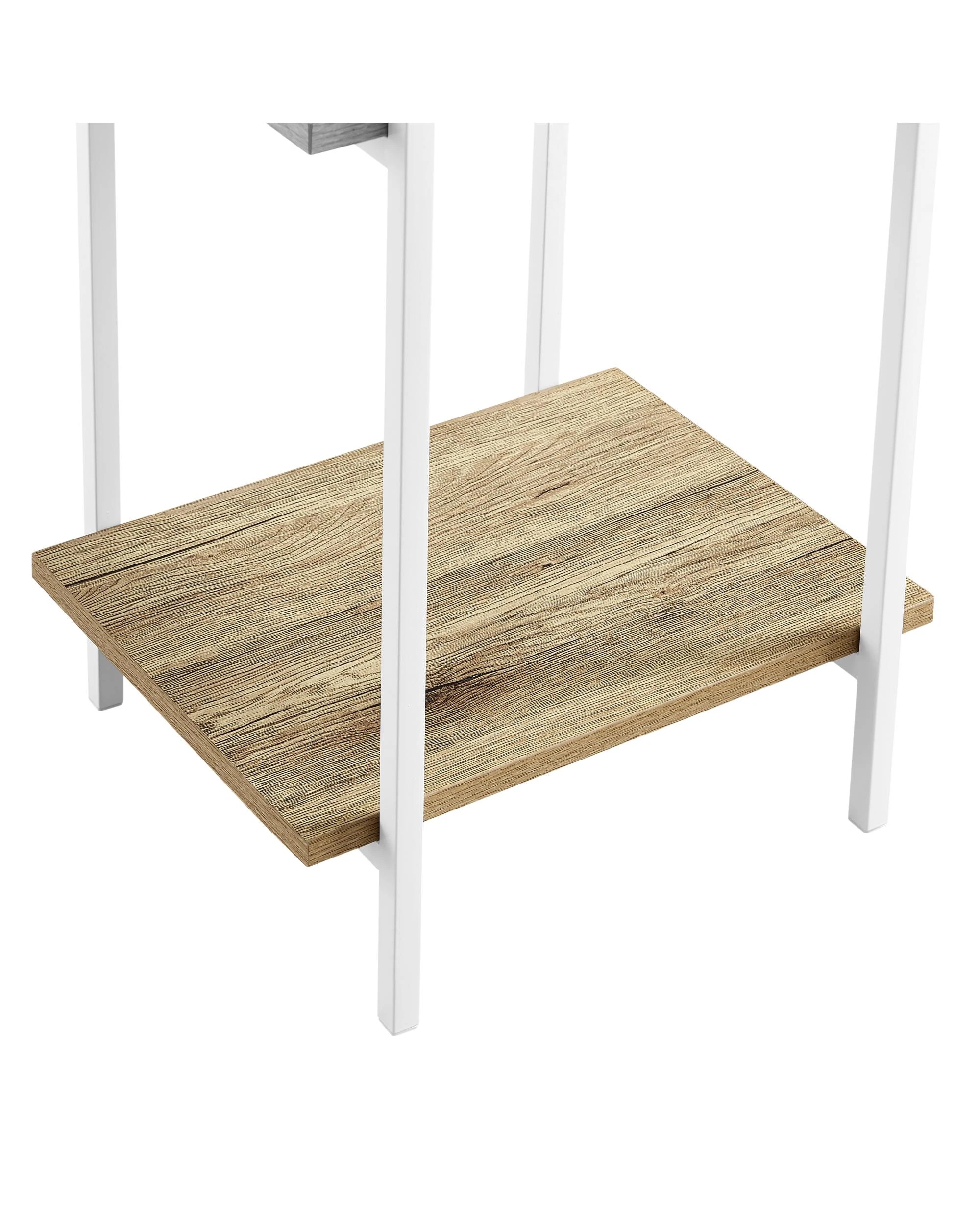 5 Kodu Bookshelf Display Shelf 40cmW 5 Tier Industrial White and Oak, 5 of 8