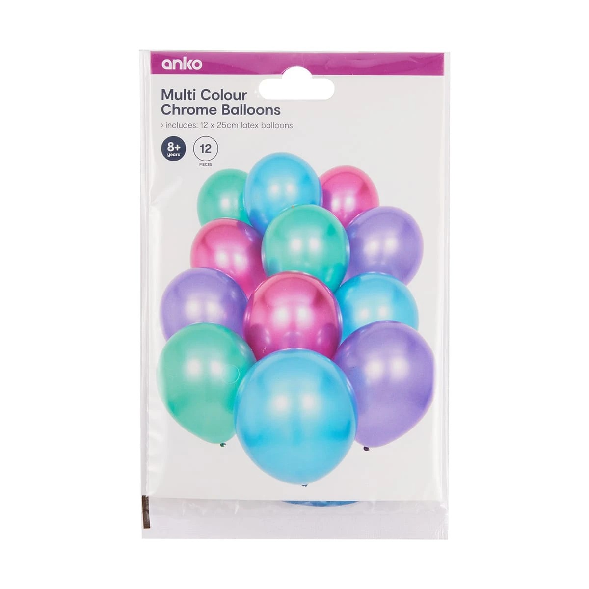 7 12 Pack Multi Coloured Chrome Balloons, 7 of 7