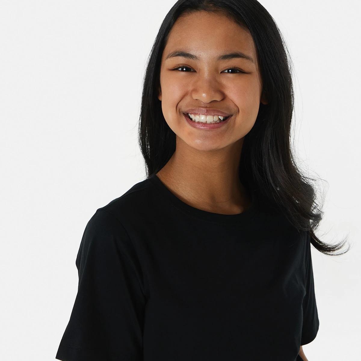 3 Short Sleeve Plain T-shirt BLACK, 3 of 8