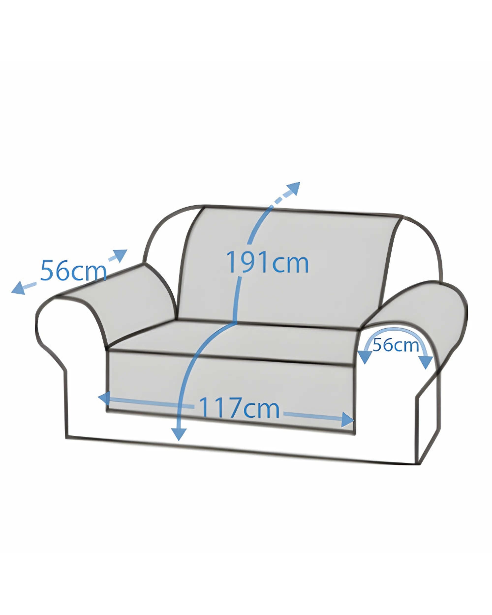 5 Smarcute 2 Seater Reversible Non-Slip Sofa Cushion with Straps - Brown, 5 of 5