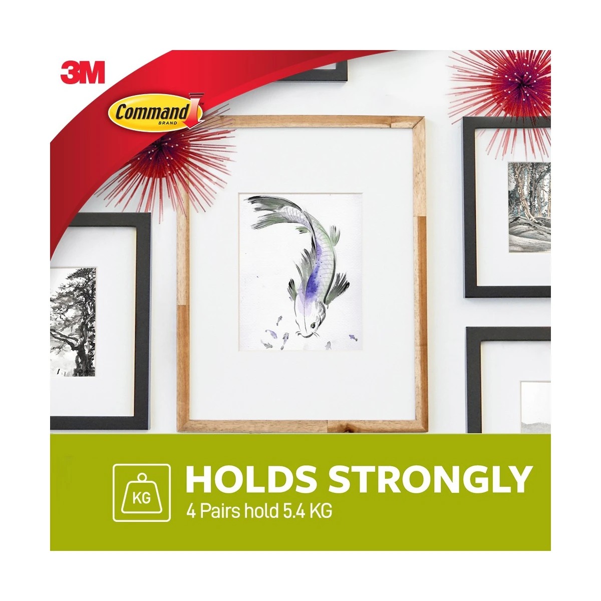 3 4 Pack 3M Command Picture Hanging Strips Medium - White, 3 of 6