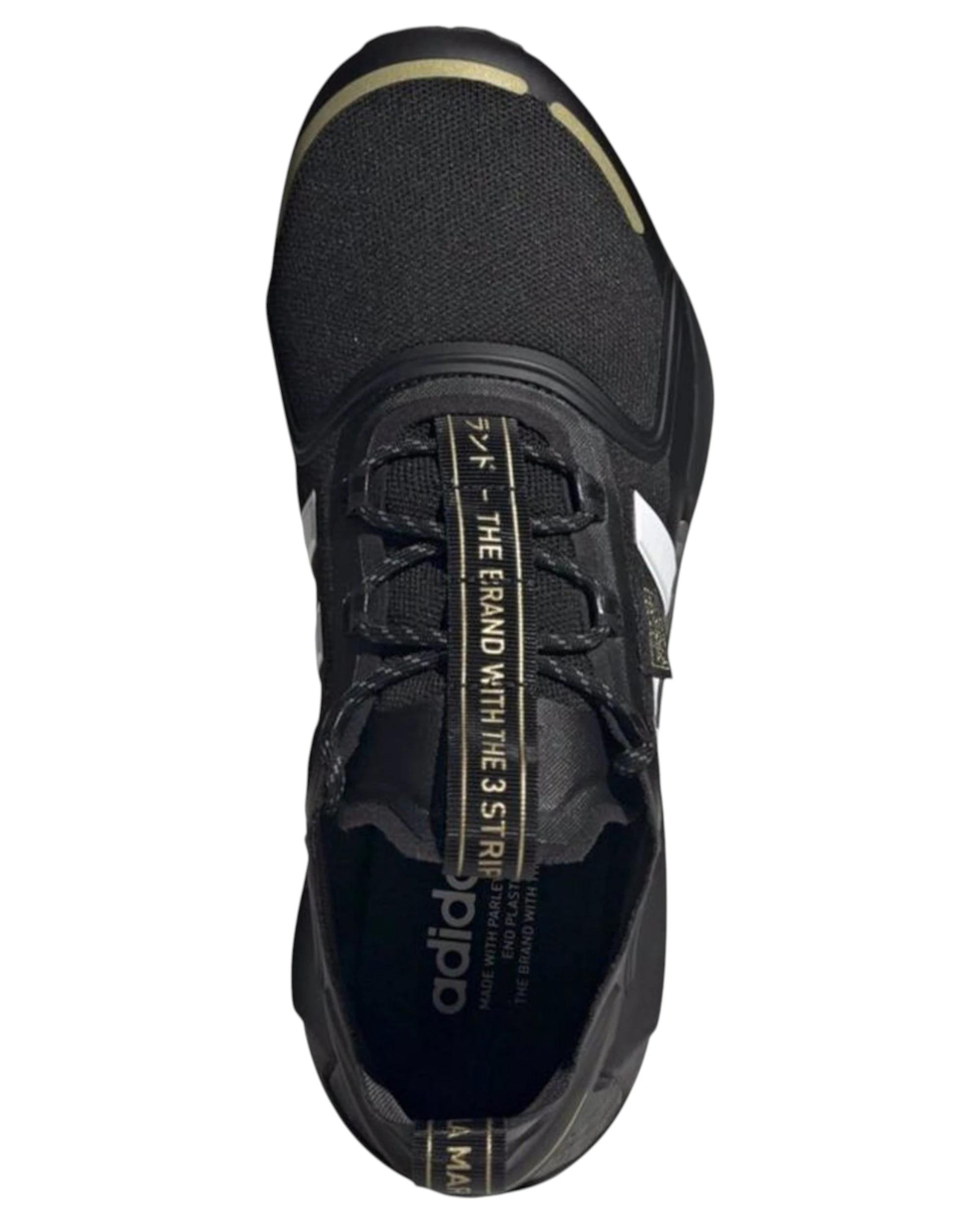 3 Adidas Unisex NMD_V3 Sneakers Black/White/Gold Metallic Shoes Black/white/gold Metallic, 3 of 8