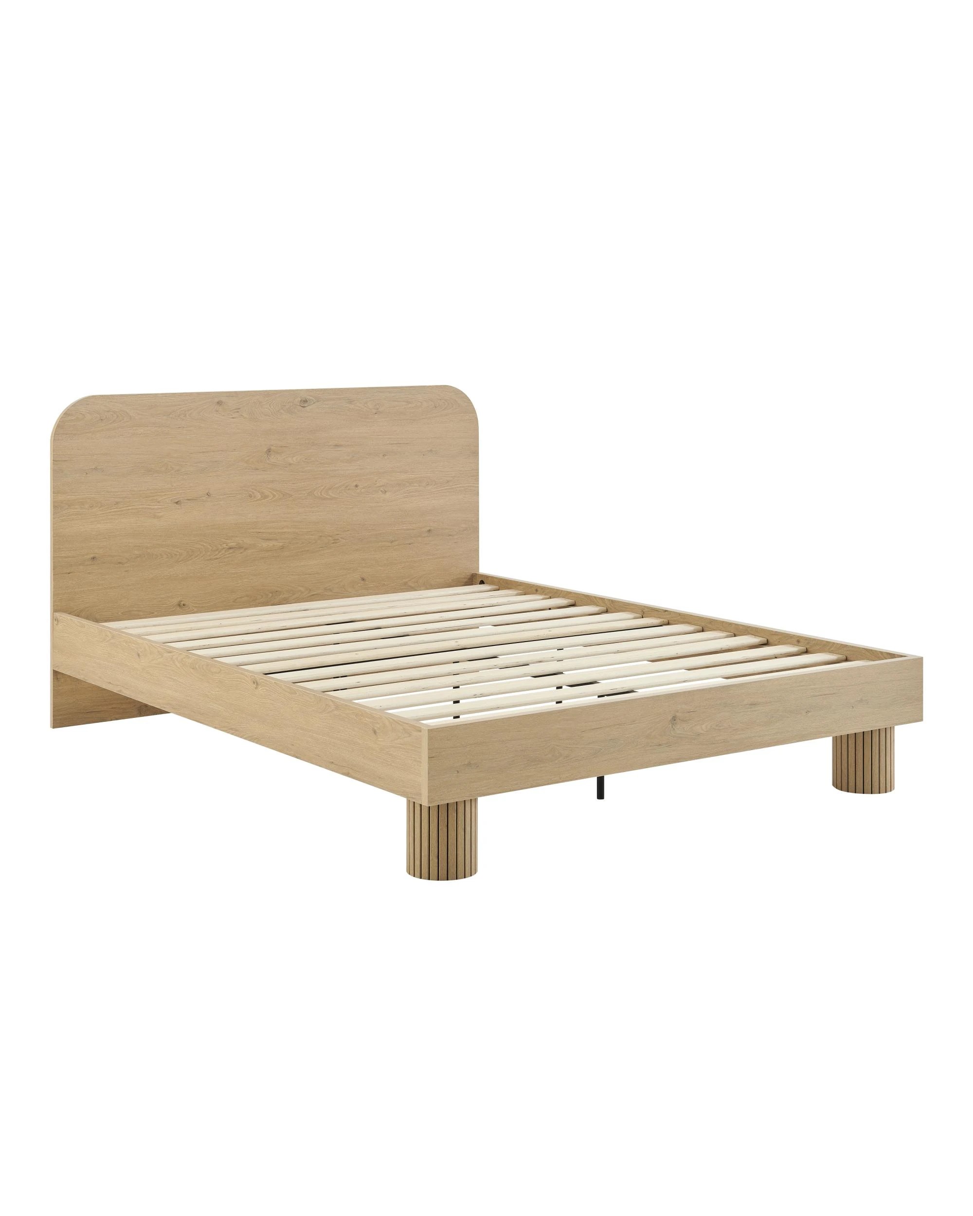 1 Kodu Bed Frame Queen Rounded - Natural, 1 of 8