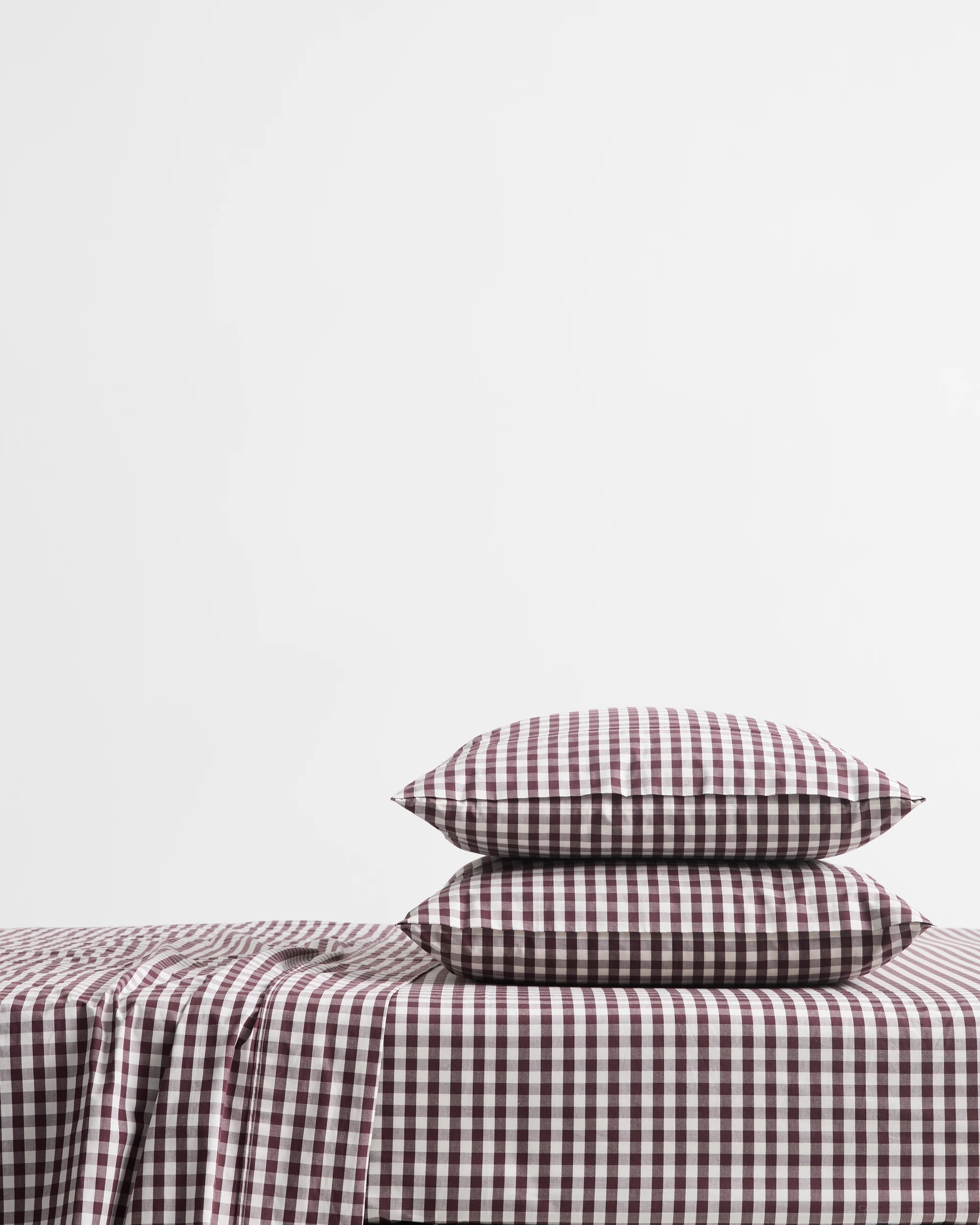 1 Target Gingham Australian Cotton Mix & Match Fitted Sheet - Queen Bed - Brown, 1 of 3