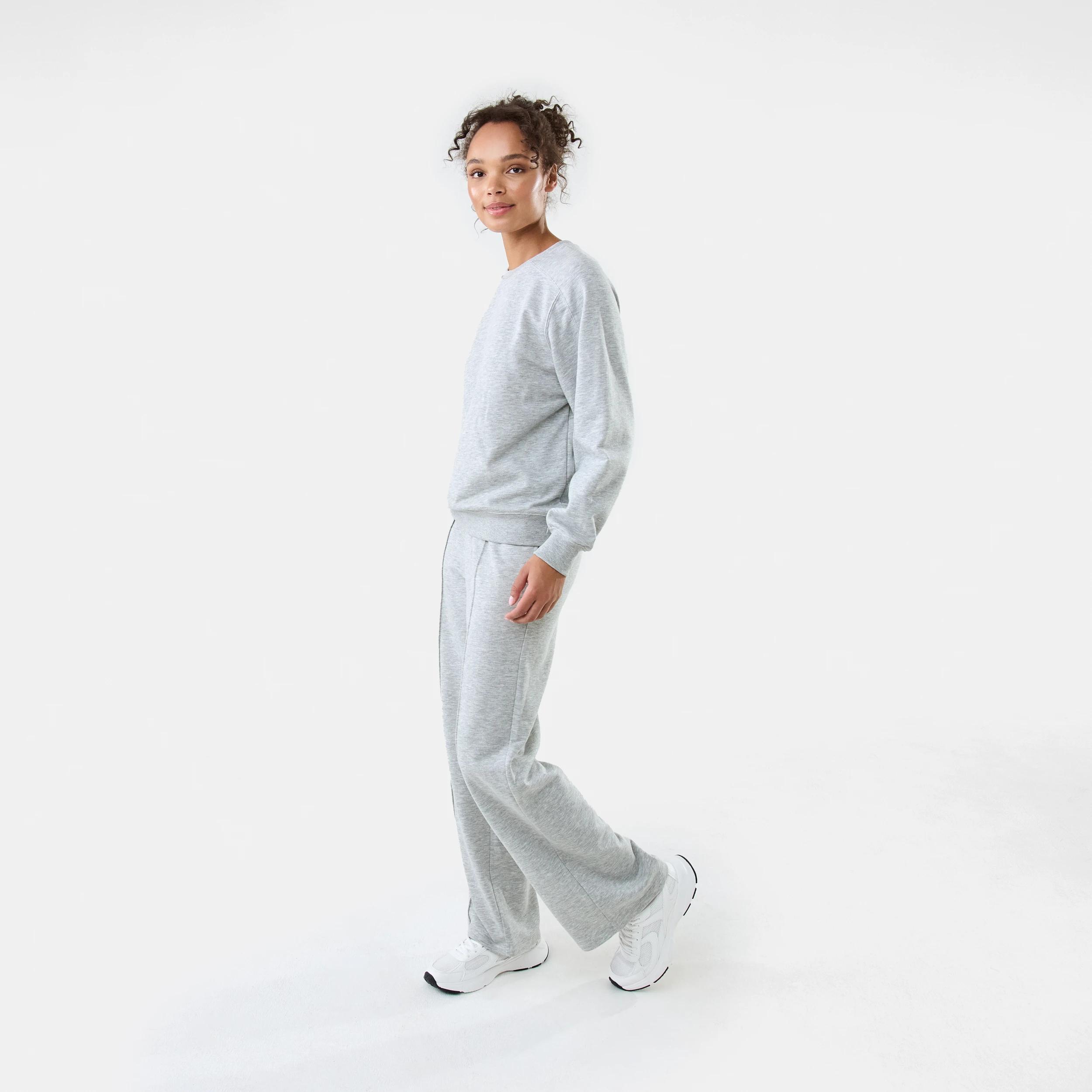 3 Active Womens Terry Sweater SOFT GREY MARLE, 3 of 6