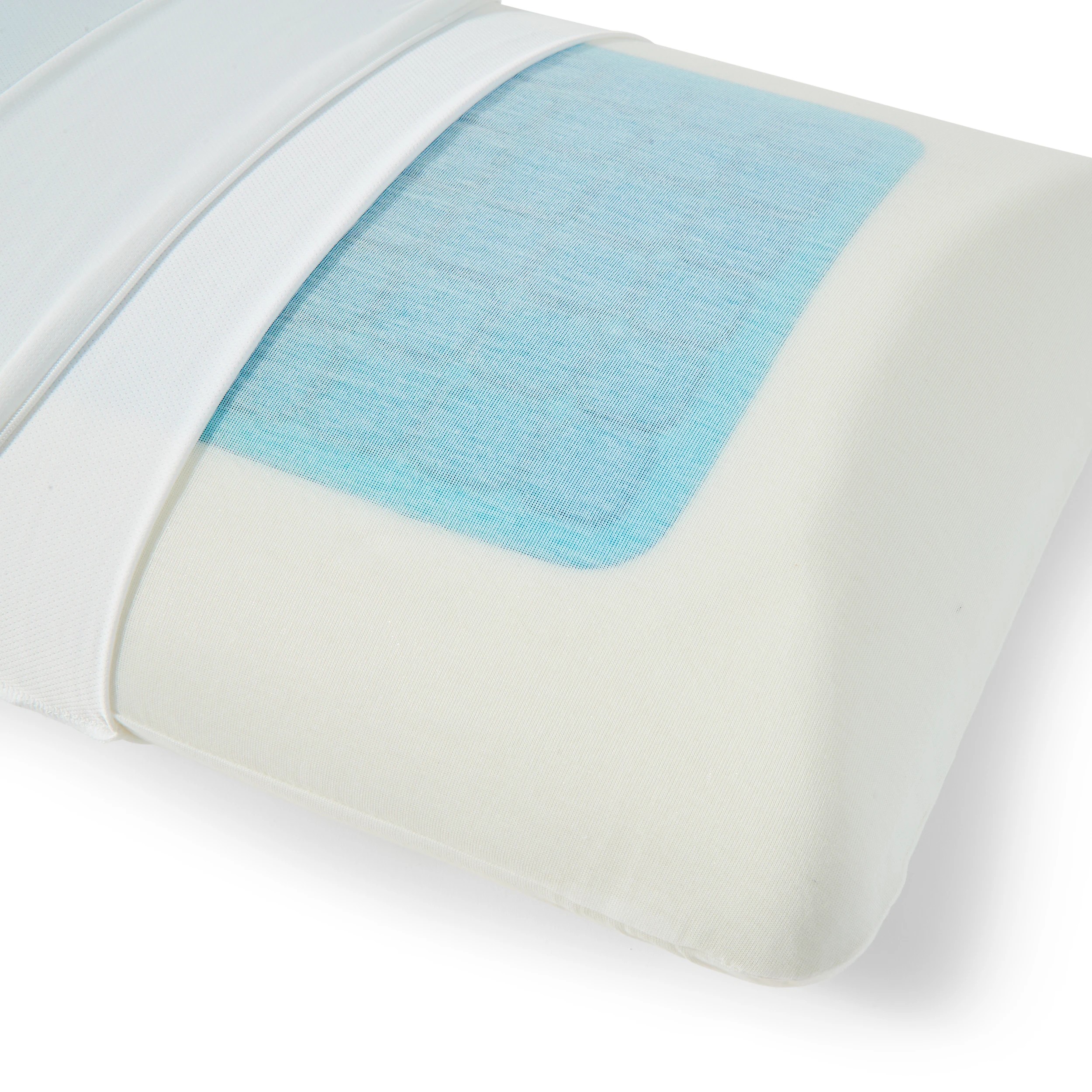 5 Superior Cooling Gel Top Memory Foam Pillow - High Profile, White, 5 of 6