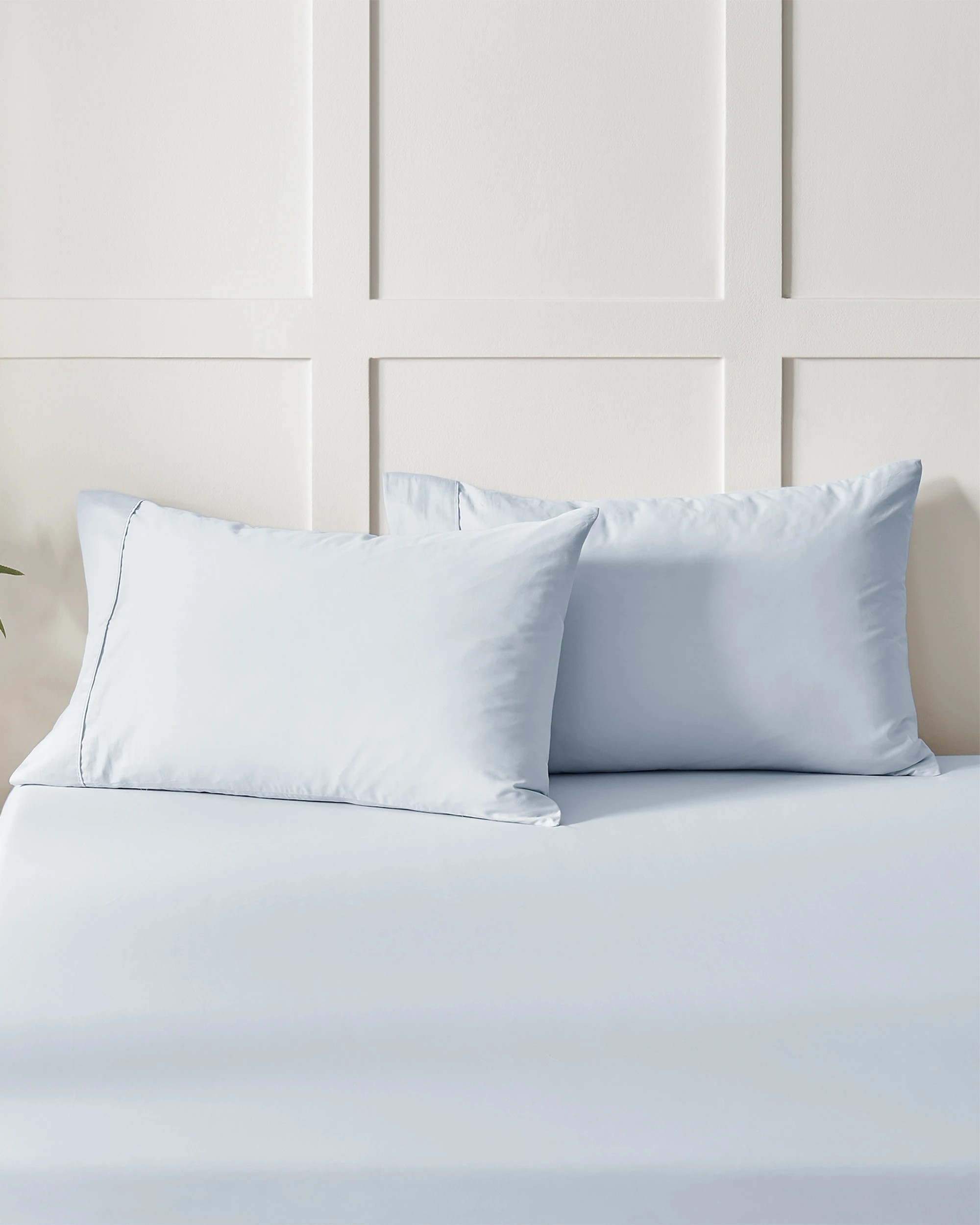 2 Dreamaker 400TC Premium Cotton Sateen Standard Pillowcase Twin Pack - Sky, 2 of 7