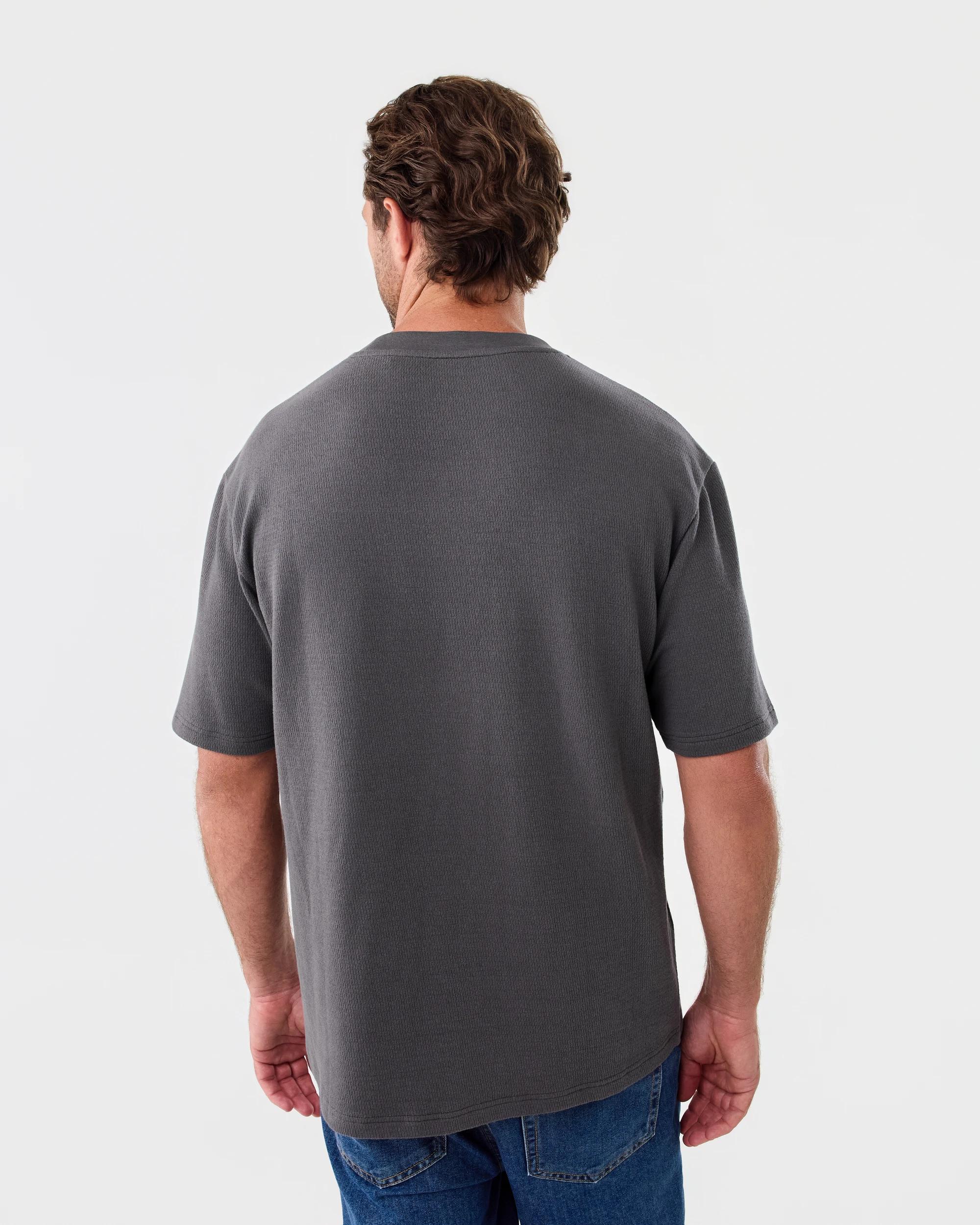 3 Oversized Textured T-shirt Gry Lava, 3 of 5