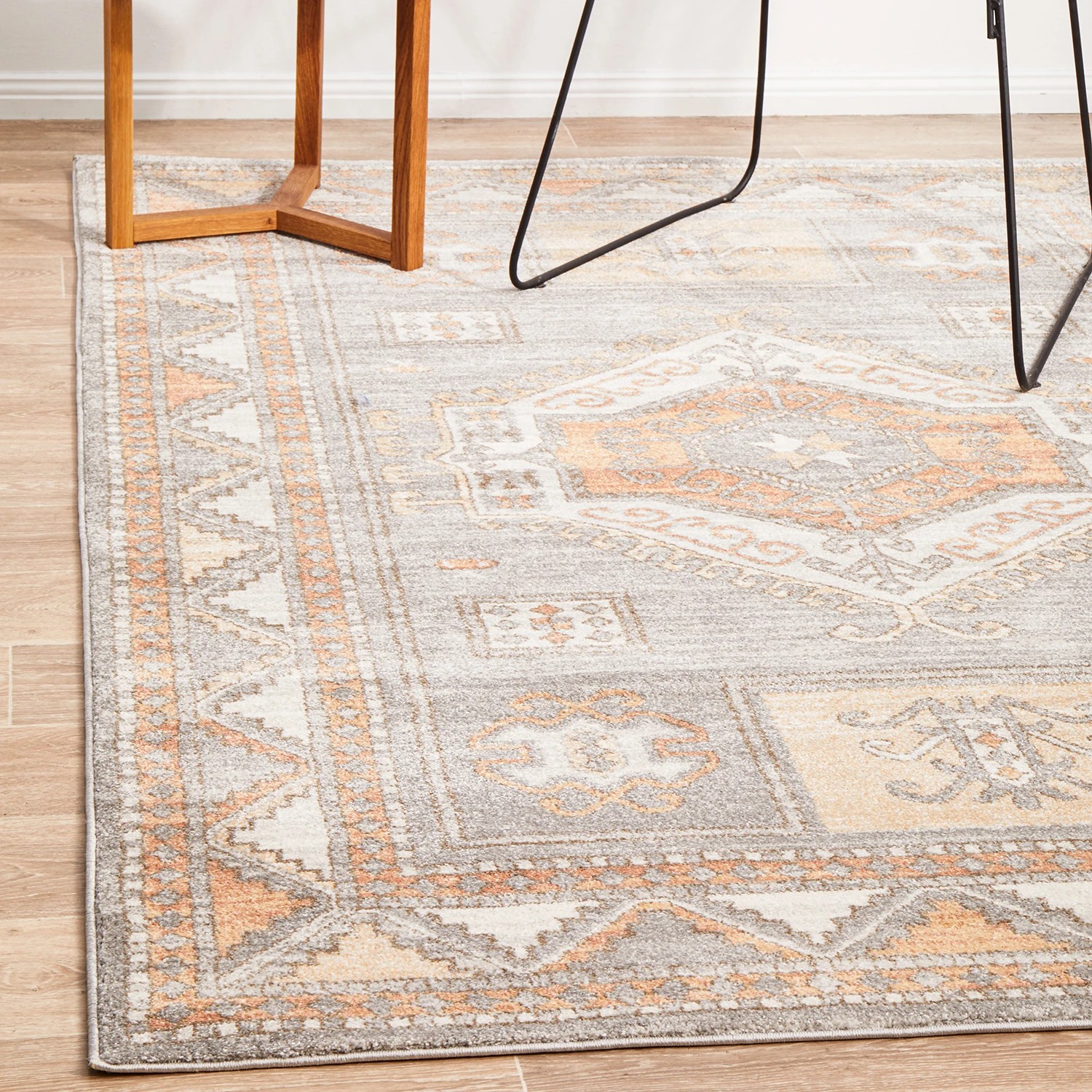 1 Common Ground Rugs Elite Caitlen 400x300cm - Extra Extra Large Power Loomed Pet Friendly Floor Rug - Silver, 1 of 9