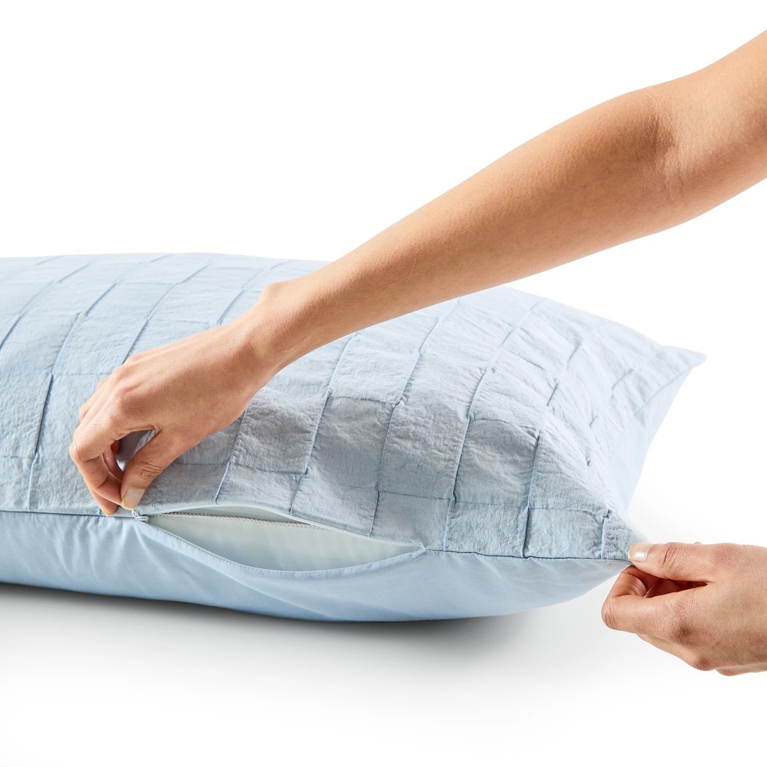 8 Check Stonewashed Australian Grown Cotton Quilt Cover Set - King Bed, Mocha, 8 of 8