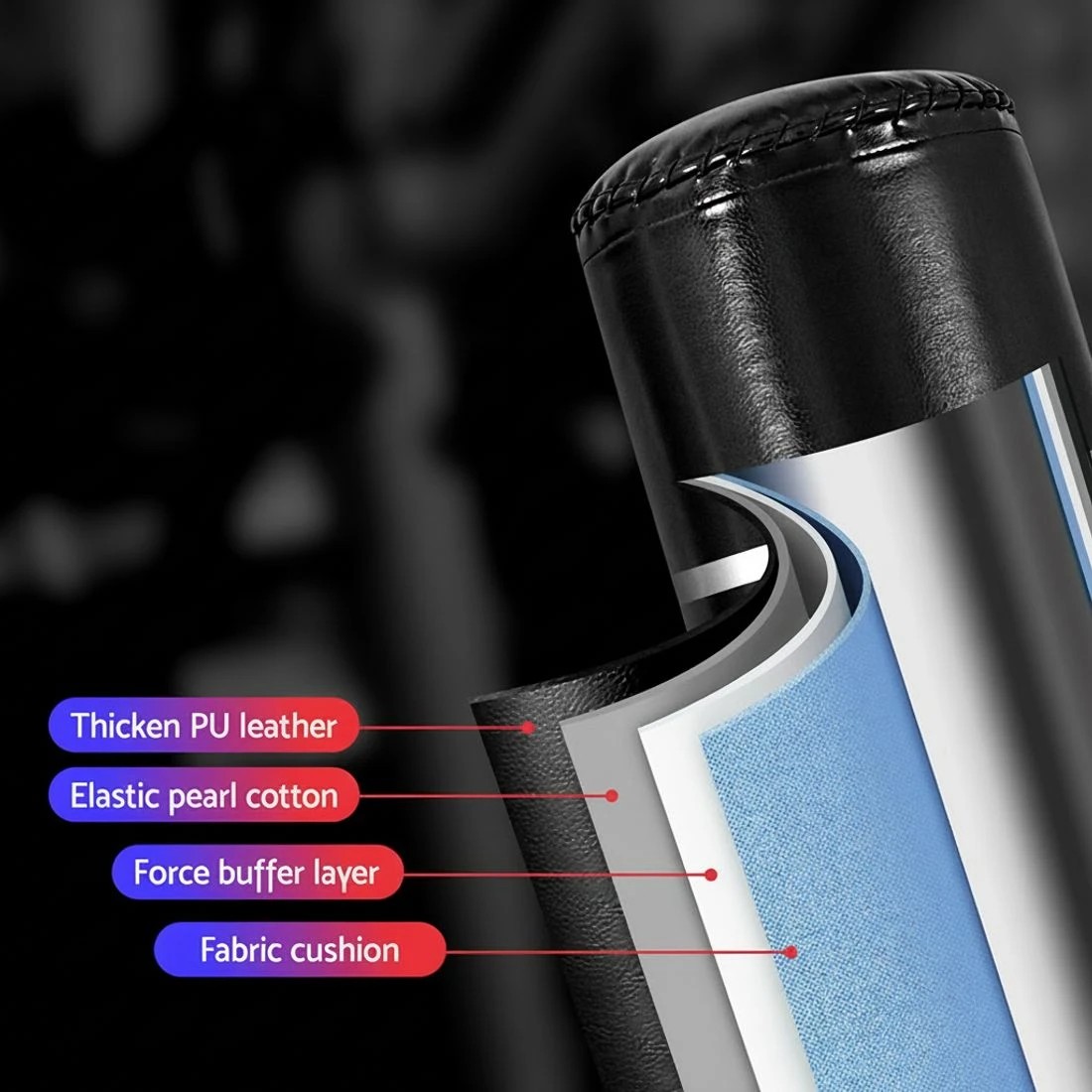 4 Everfit Boxing Punching Bag Stand 175CM Home Gym Training - Black, 4 of 6