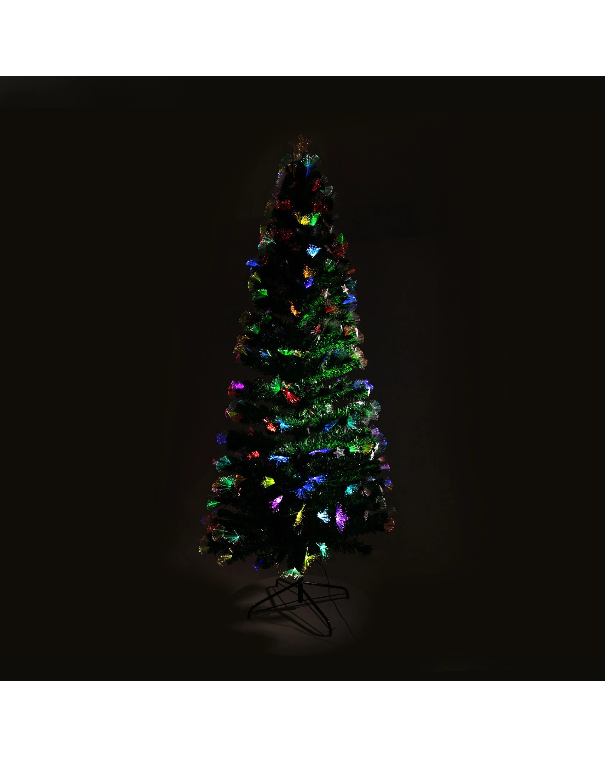 4 Christabelle 2.4m Enchanted Pre Lit Fibre Optic Christmas Tree Stars, 4 of 10