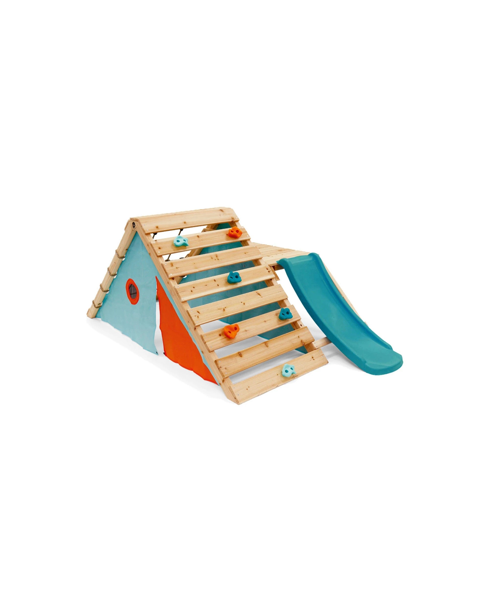 6 Plum Play Au My First Wooden Playcentre Toddler Climbing Frame With Slide - Blue, 6 of 8