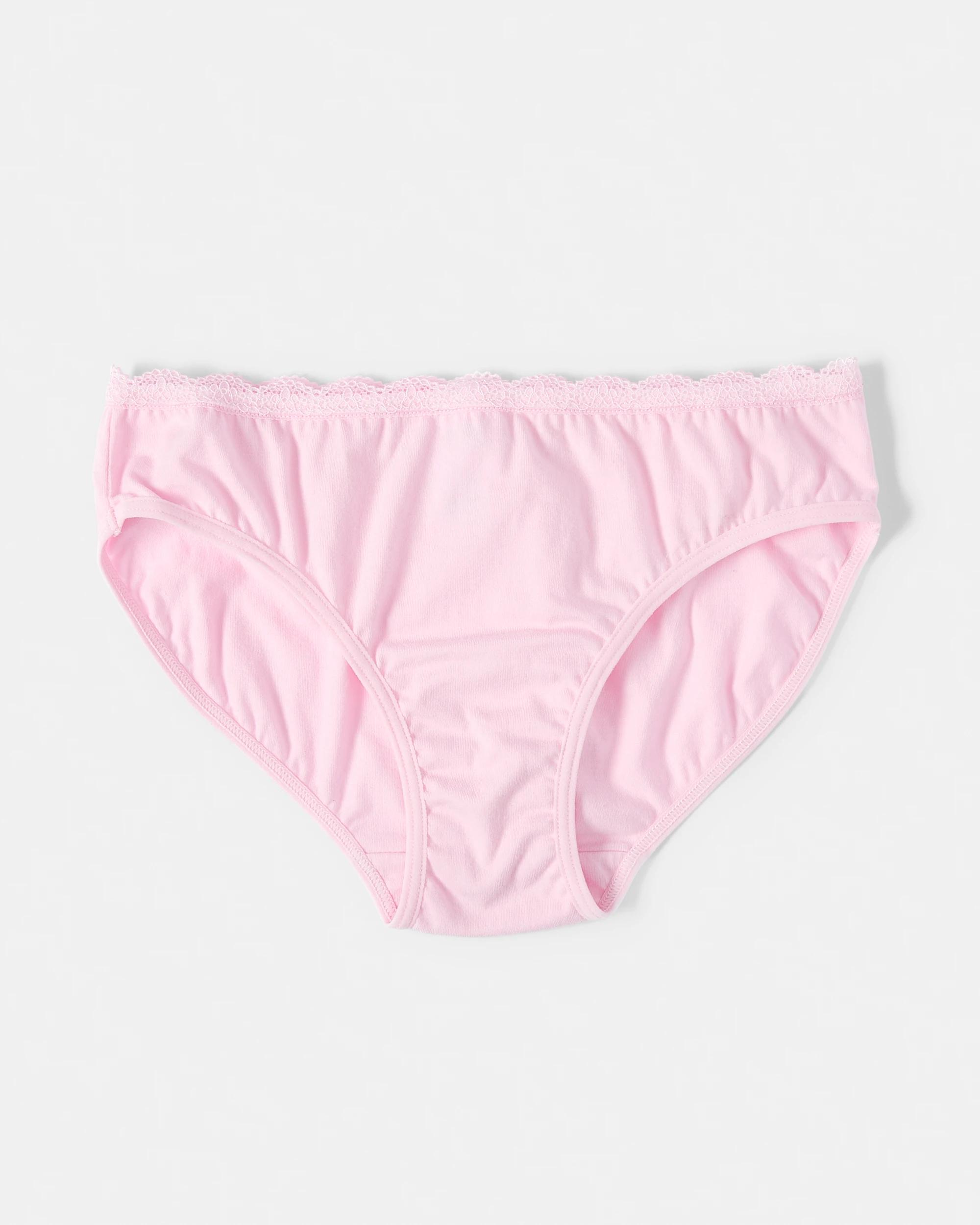 6 5 Pack Lace Trim Briefs Wht Brief, 6 of 7