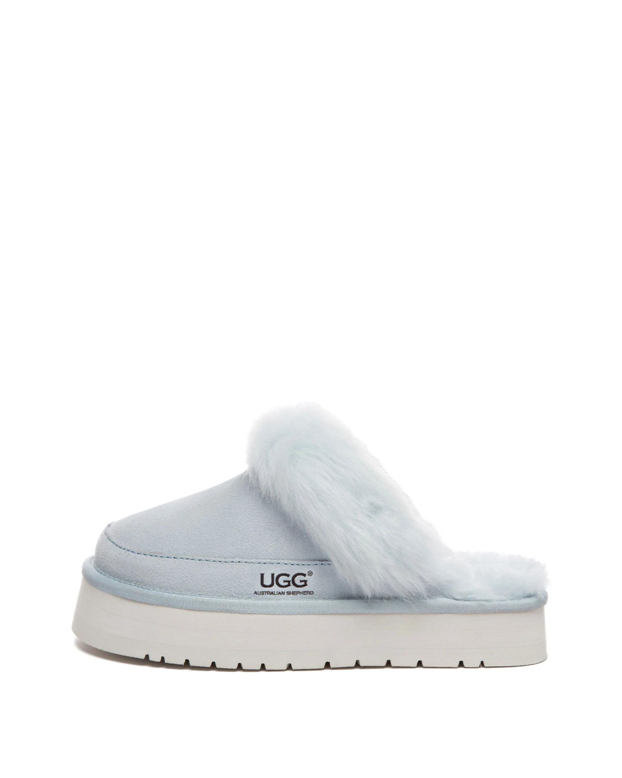 4 Australian Shepherd UGG Moress Platform Slippers AQUA BLUE, 4 of 5