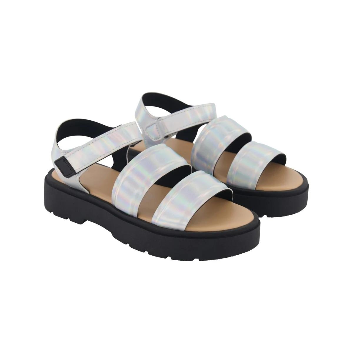 2 Senior Chunky Sandals Irridsilvr, 2 of 4