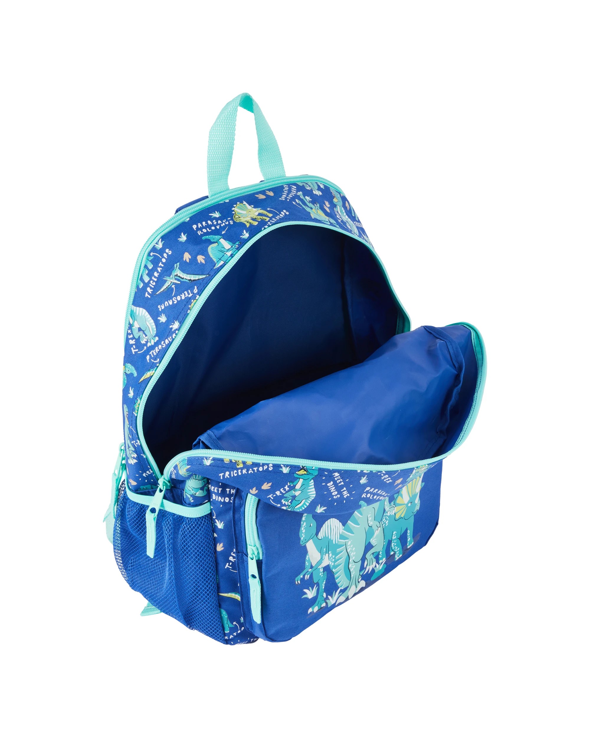 4 3 Piece Dino Backpack Set - Blue, 4 of 7