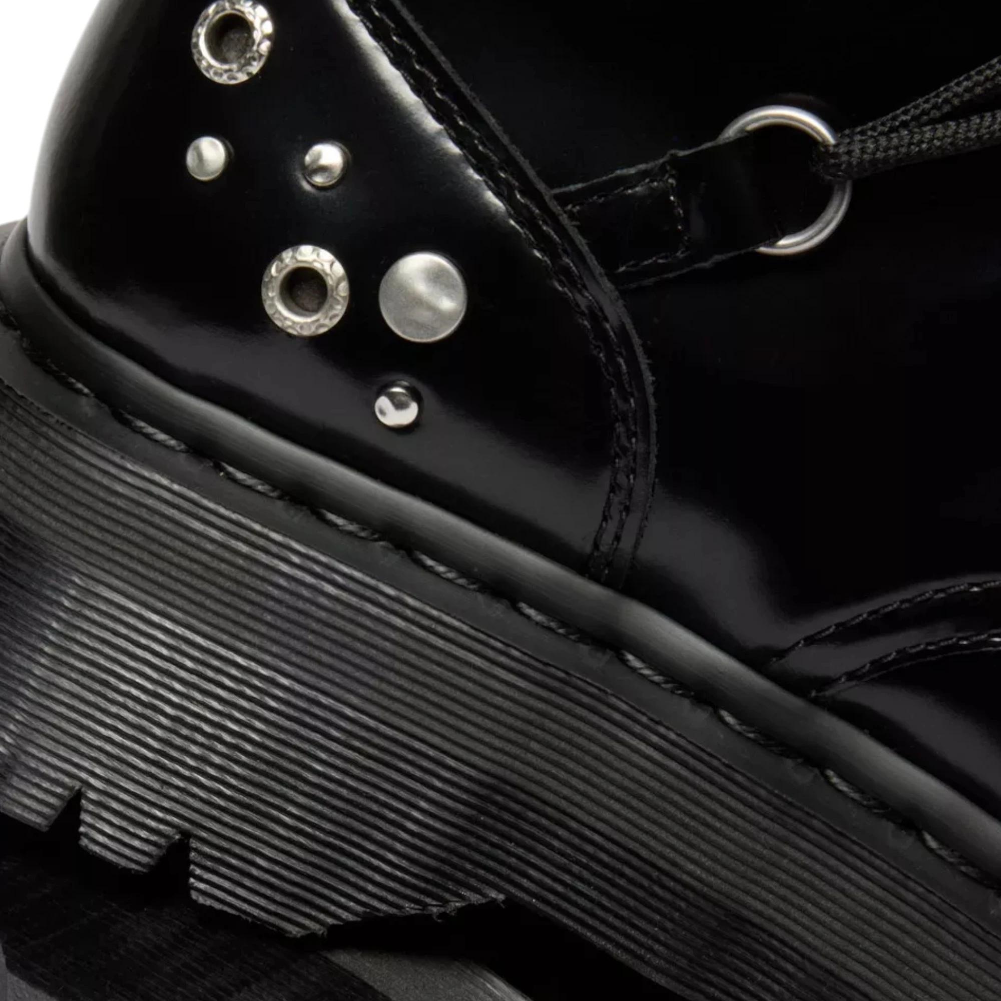 6 Dr. Martens Womens Jadon Hi Studded Boots Lace Up Shoes BLACK, 6 of 8