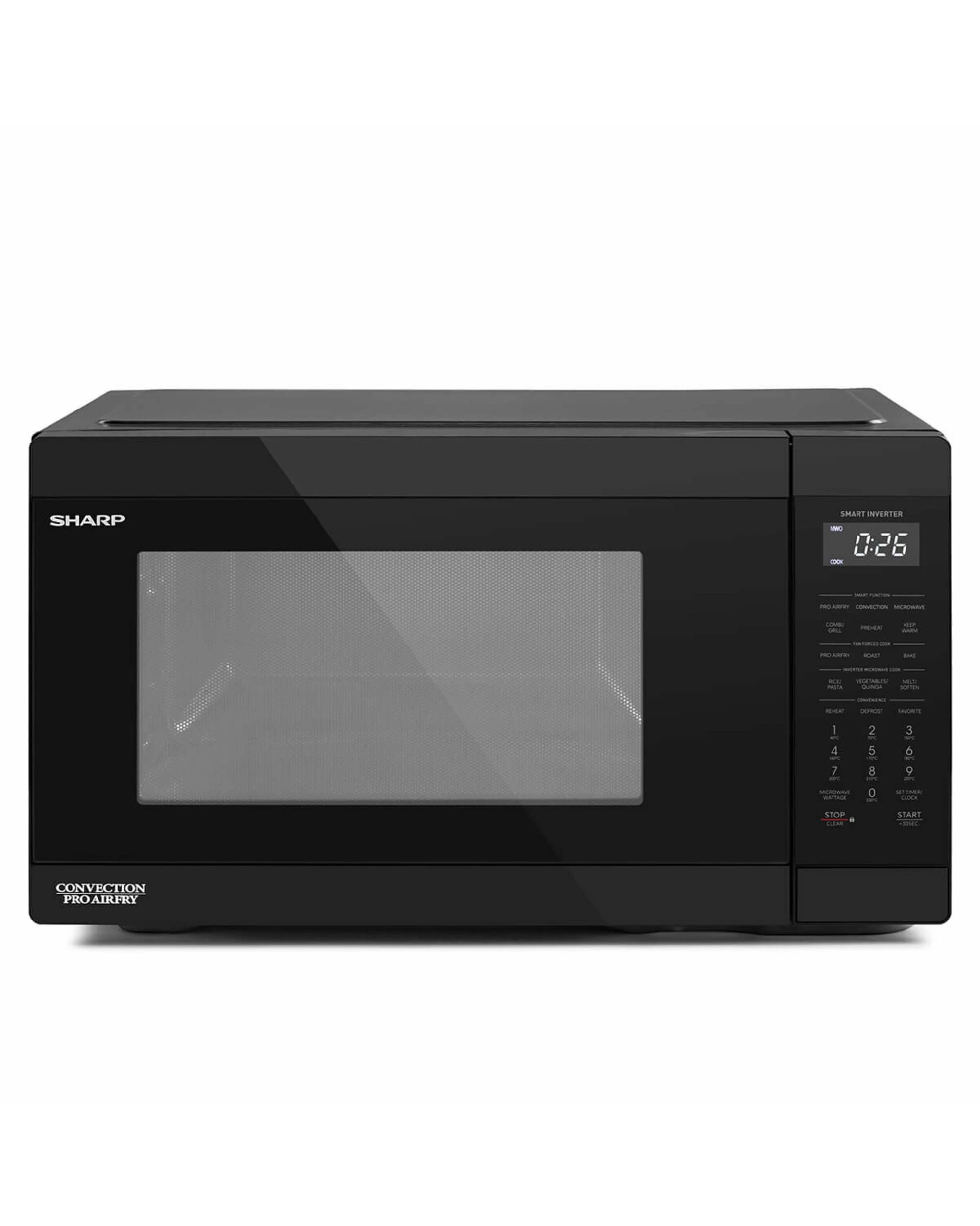 2 Sharp 26L 1000W Inverter Microwave with Convection and Pro Airfry Black, 2 of 5
