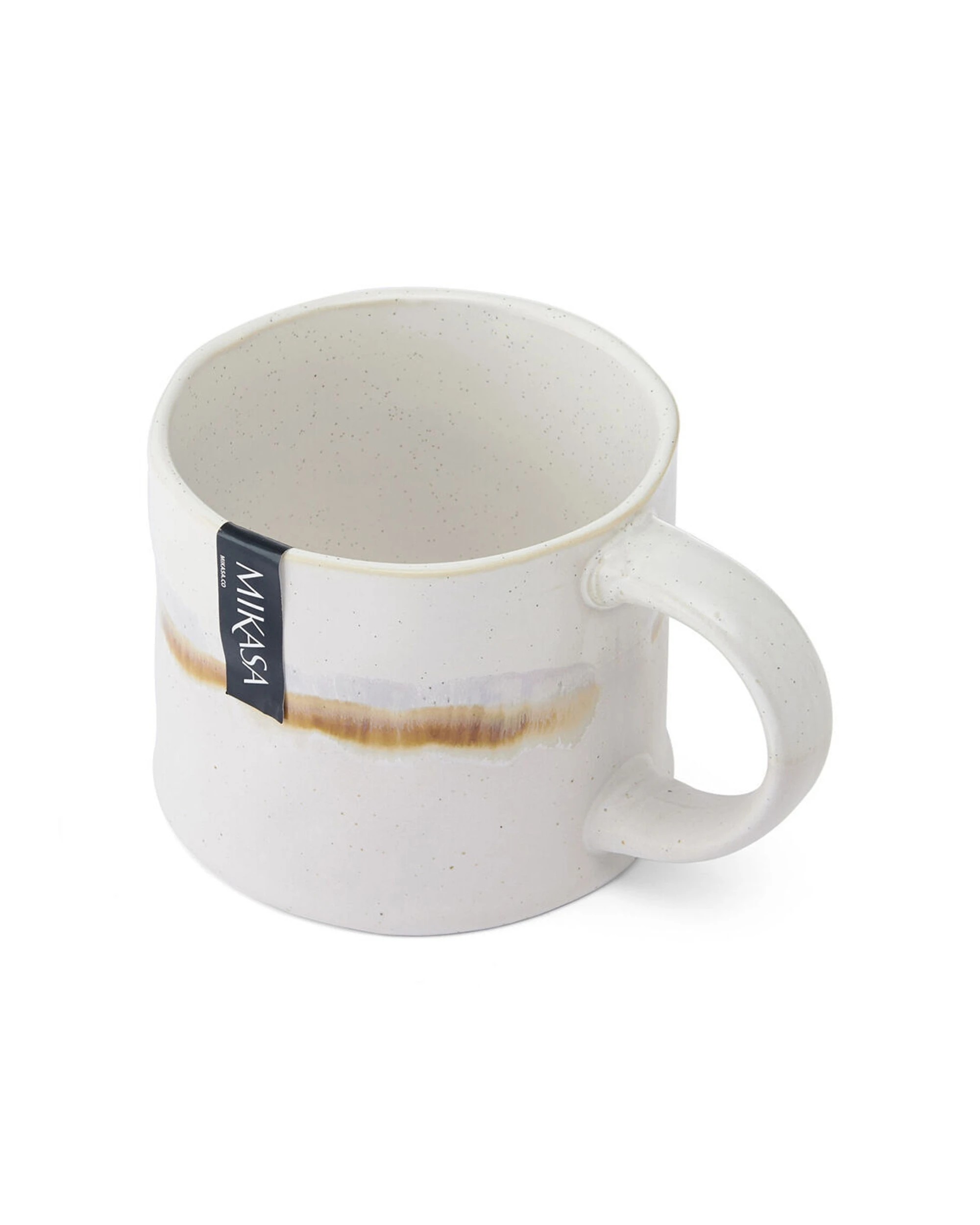 3 Mikasa 6PK Stoneware Mug Dishwasher Microwave Safe Rustic Design 450ml - White, 3 of 4