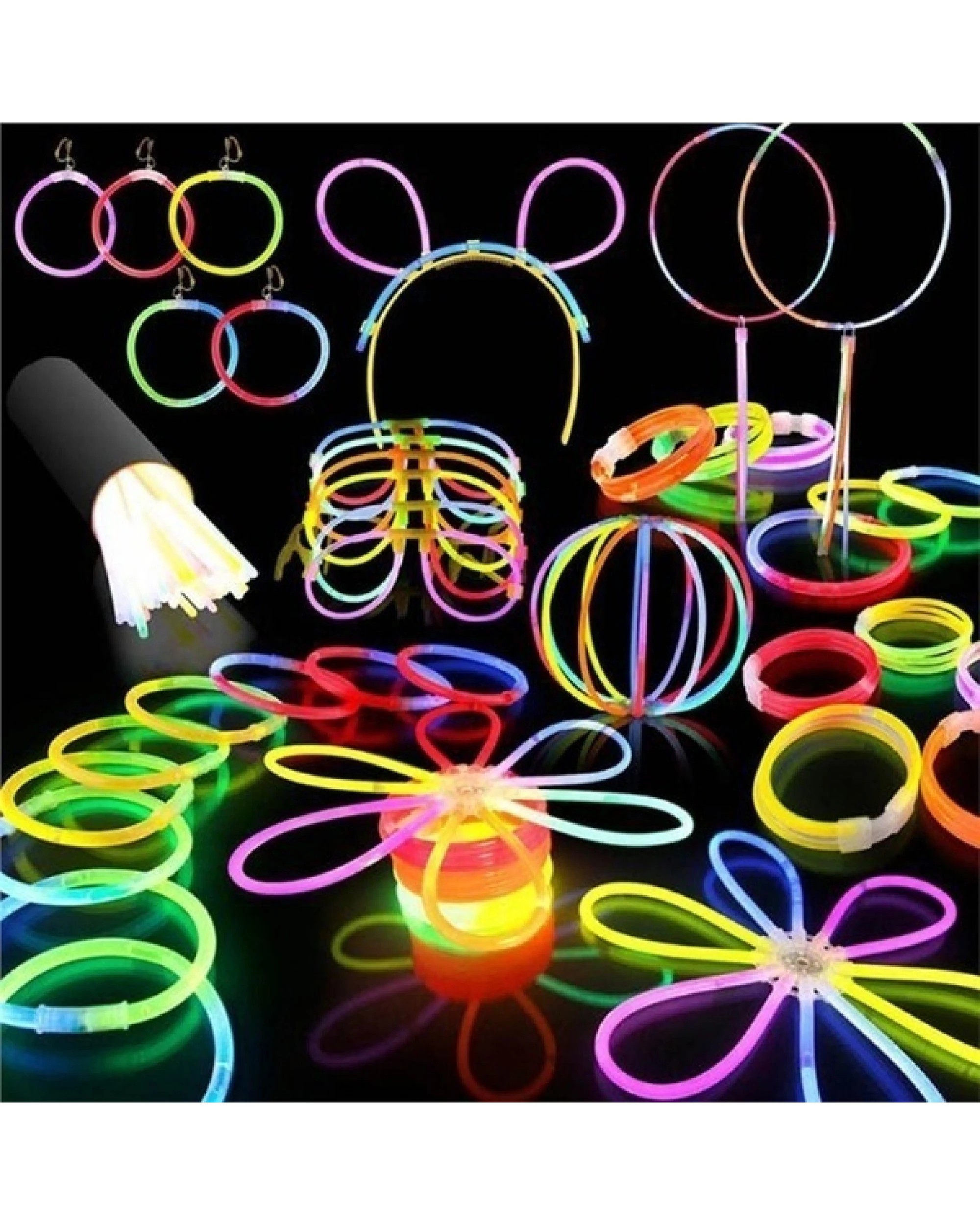 1 BR Toys Glow Sticks Necklace for Parties and Raves, Pack of 15, 1 of 6